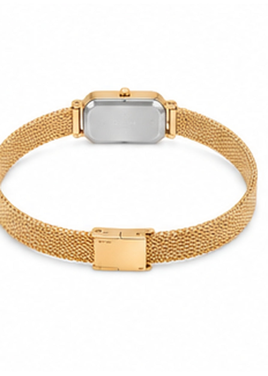 Gold Textured Rectangle Watch Accessory