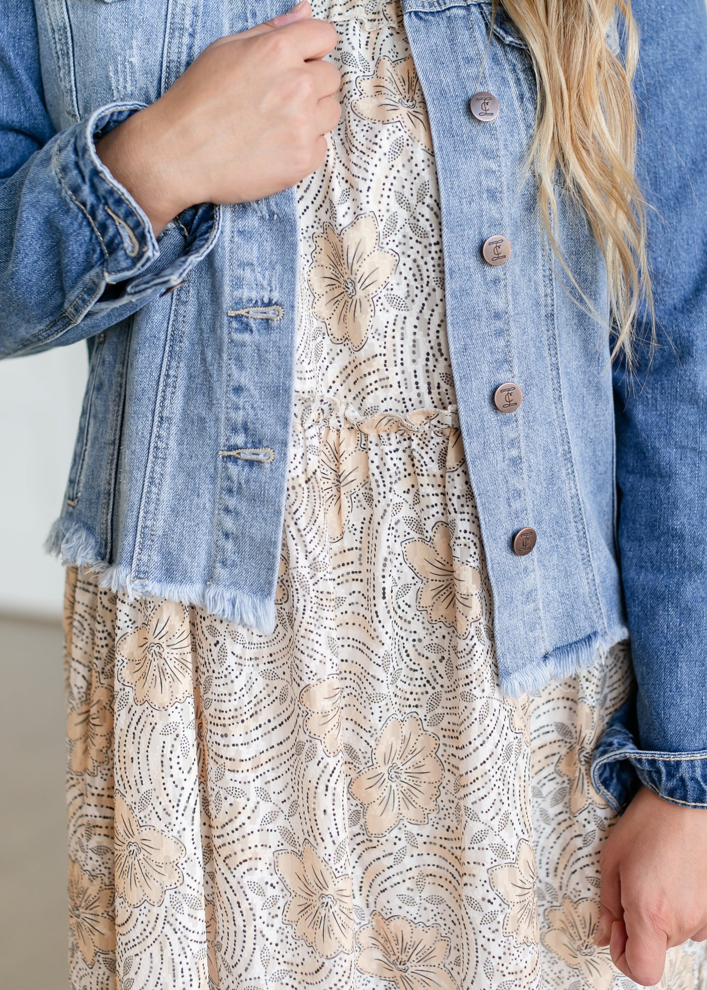 Golden Floral Tiered Maxi Dress FF Dresses