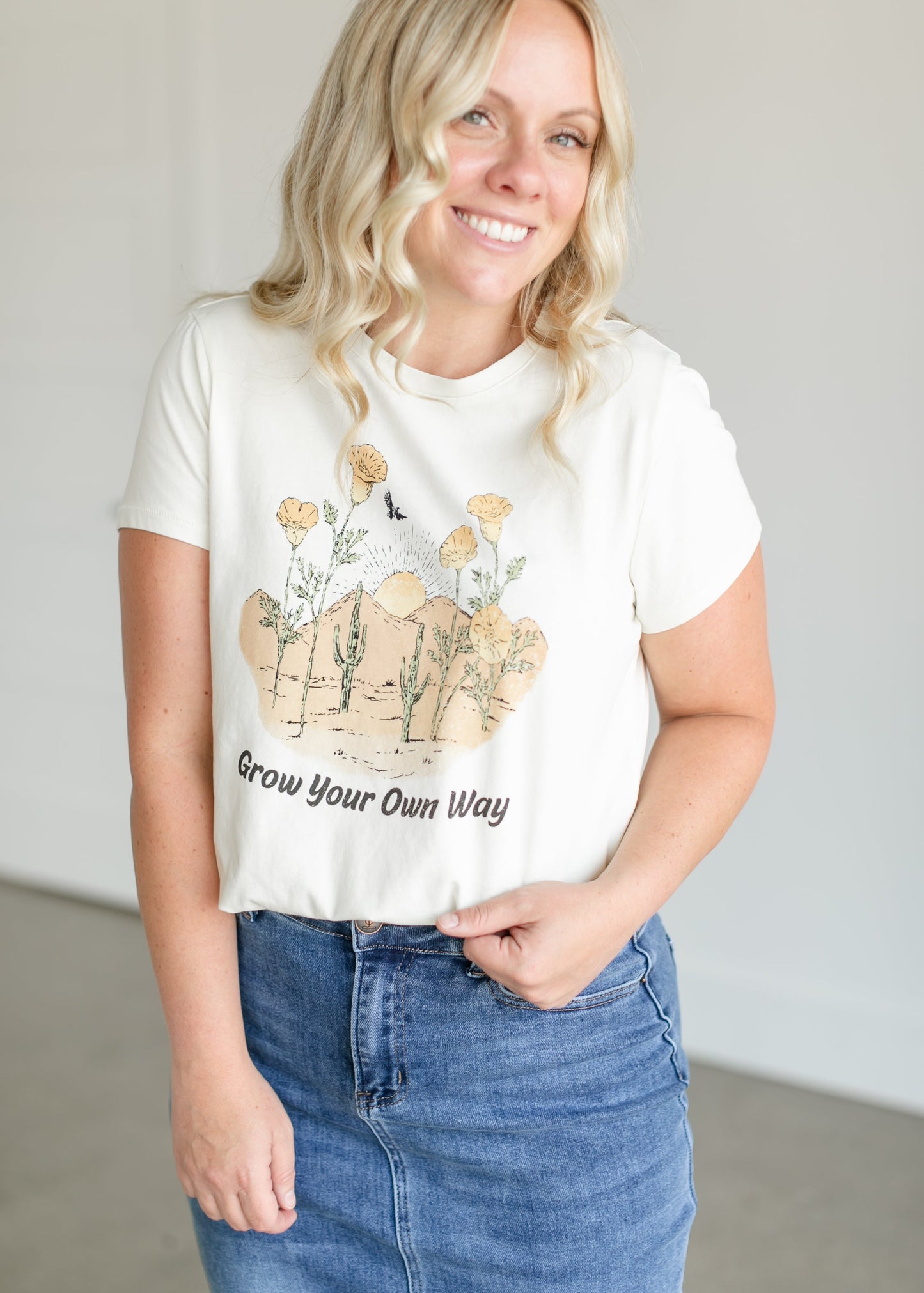 Grow Your Way Graphic T-shirt FF Tops