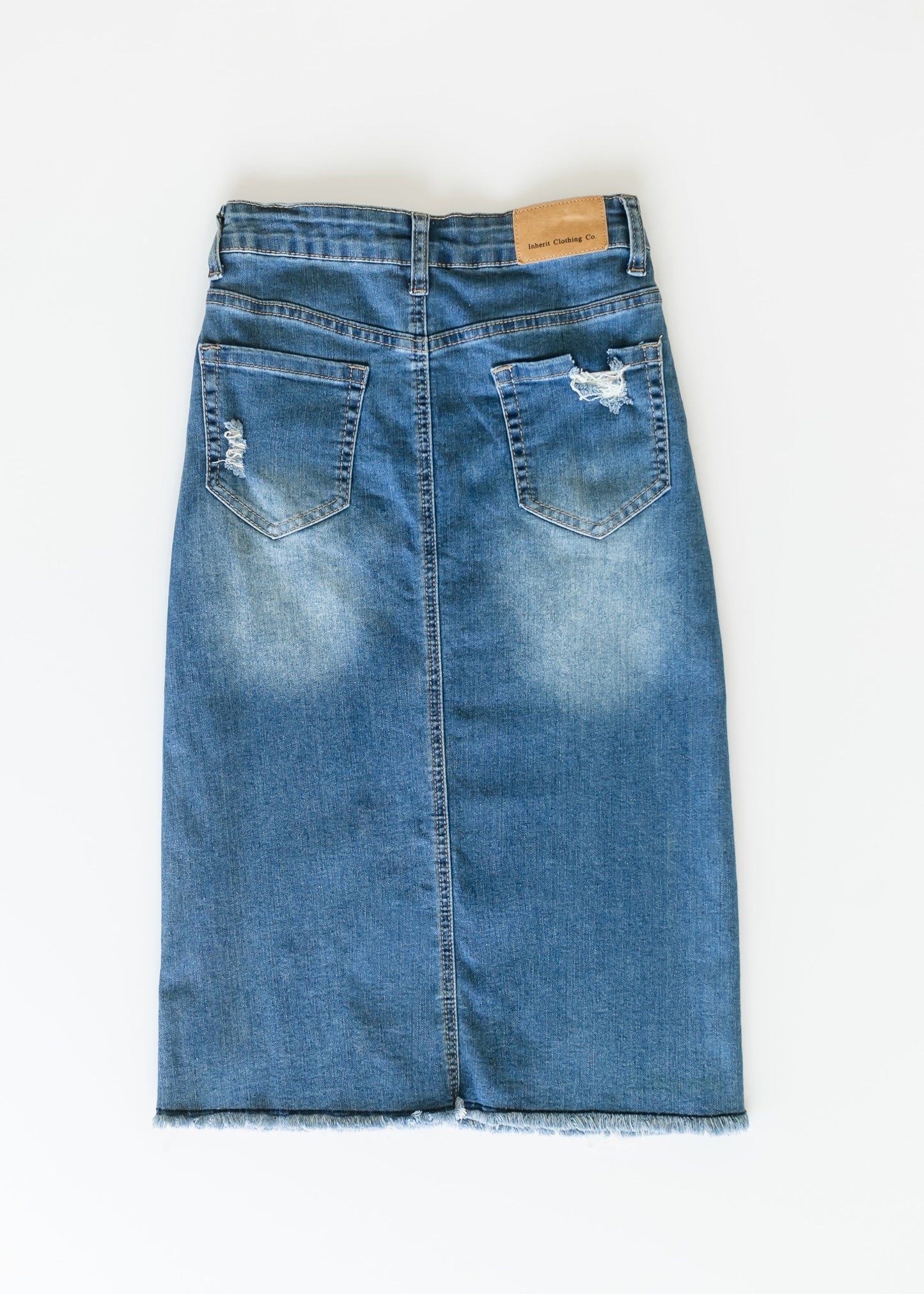 Hadley High Rise Denim Midi Skirt IC Skirts