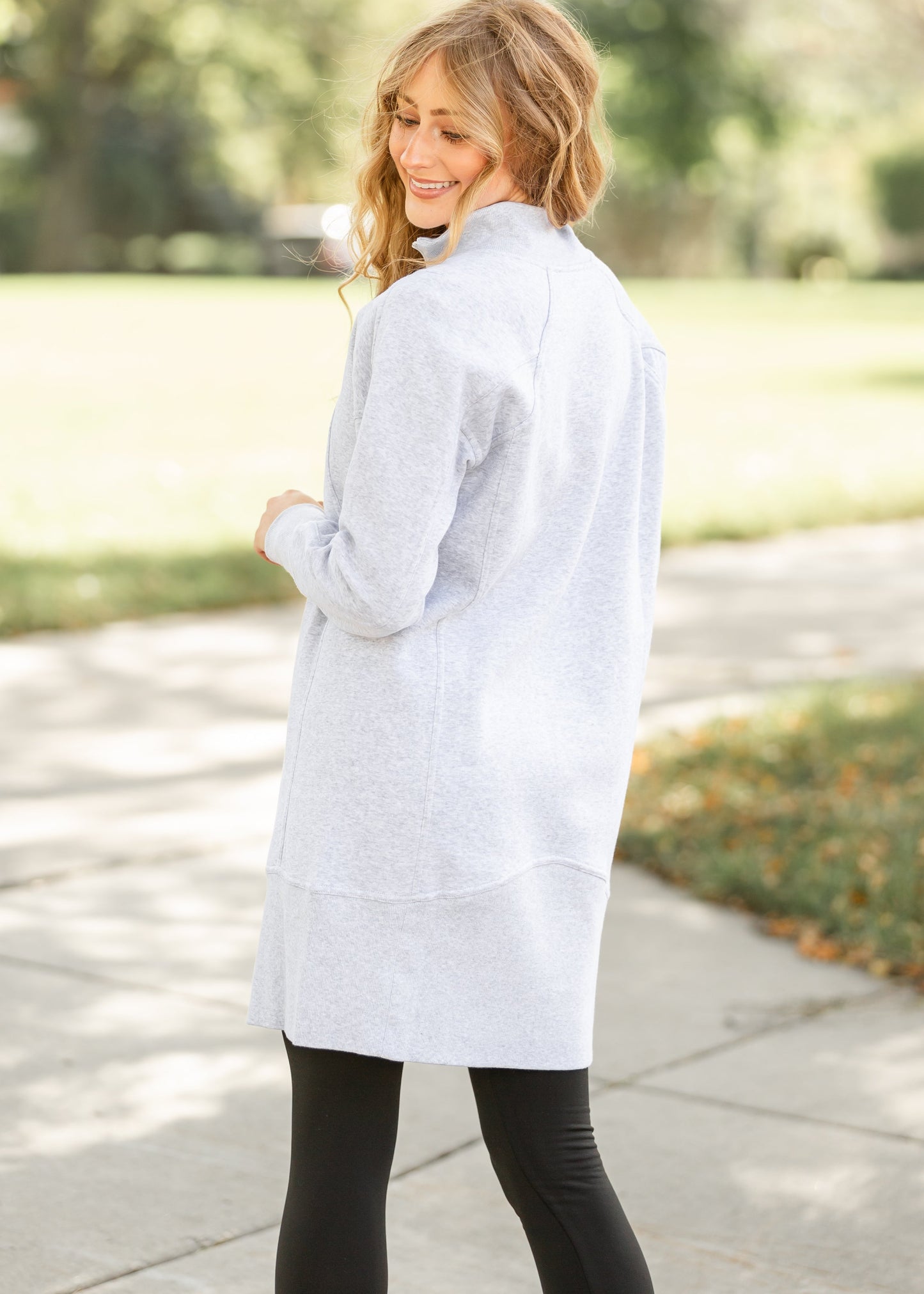 Half Zip Pullover Sweatshirt Dress FF Dresses