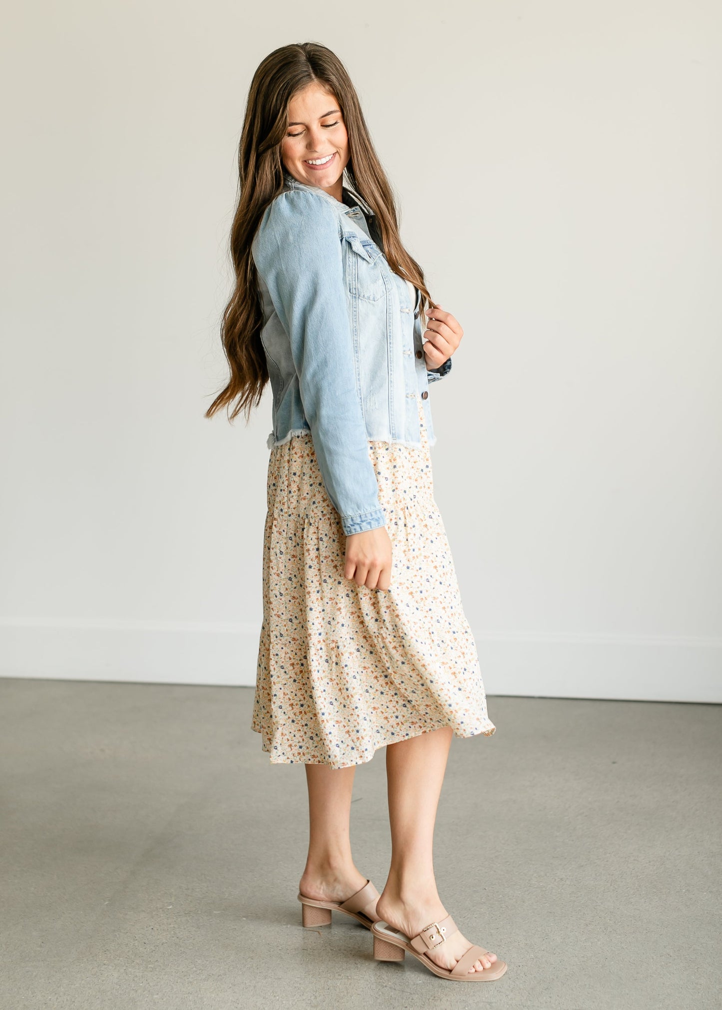 Harlow Floral Tiered Midi Skirt IC Skirts