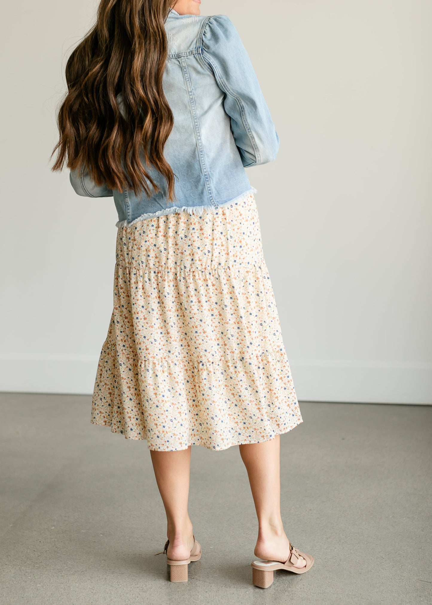 Harlow Floral Tiered Midi Skirt IC Skirts