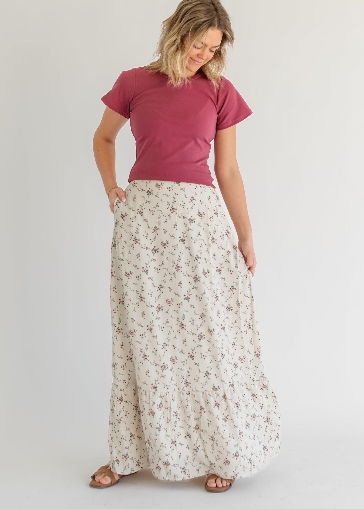Havyn Floral Lined Maxi Skirt IC Skirts
