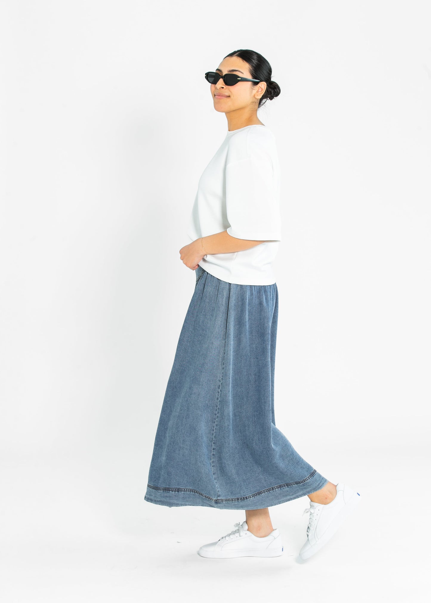 Heartloom® Amela Denim Maxi Skirt FF Skirts