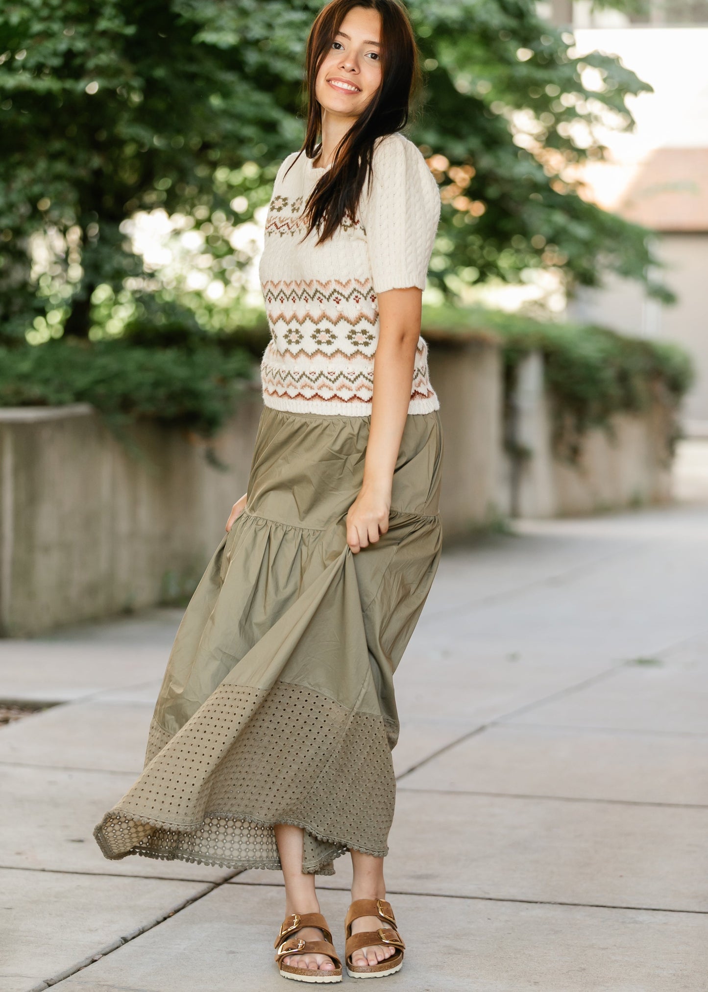 Heartloom® Coco Eyelet Hem Maxi Skirt FF Skirts