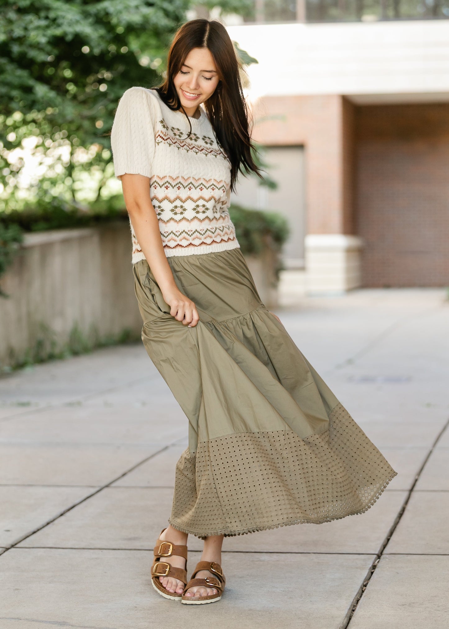 Heartloom® Coco Eyelet Hem Maxi Skirt FF Skirts