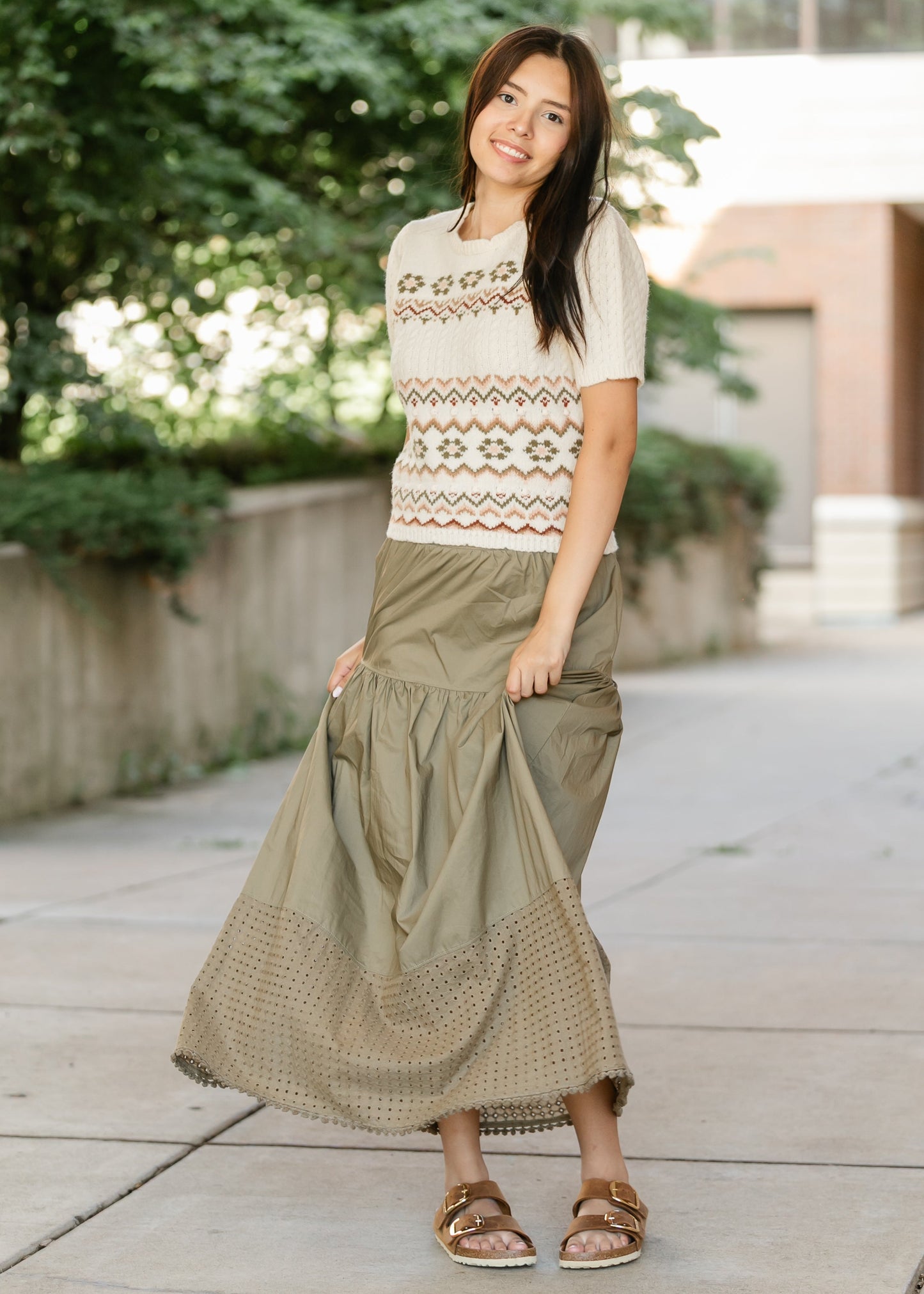 Heartloom® Coco Eyelet Hem Maxi Skirt FF Skirts