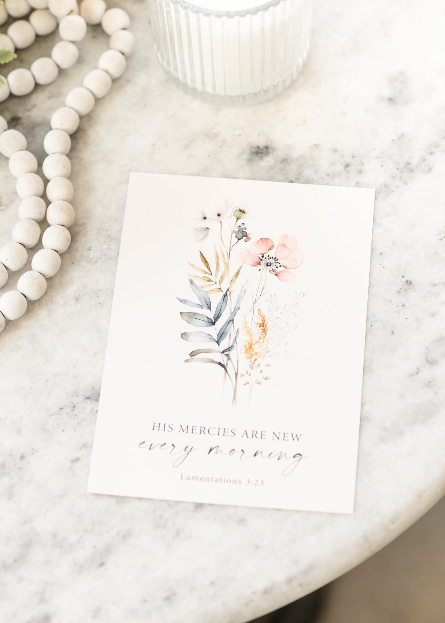 His Mercies Are New Art Print Christian Gift Decor FF Home + Lifestyle