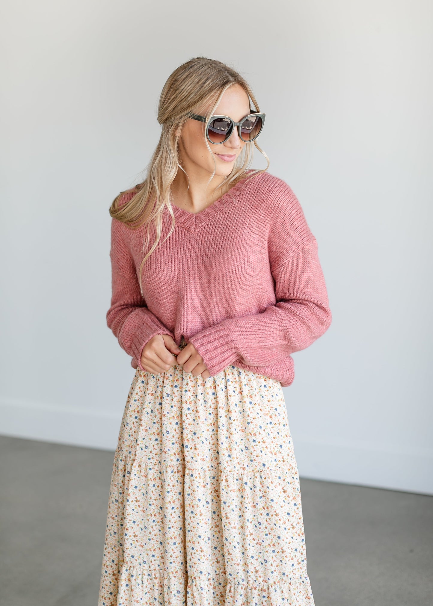 Houston Drop Shoulder Sweater FF Tops