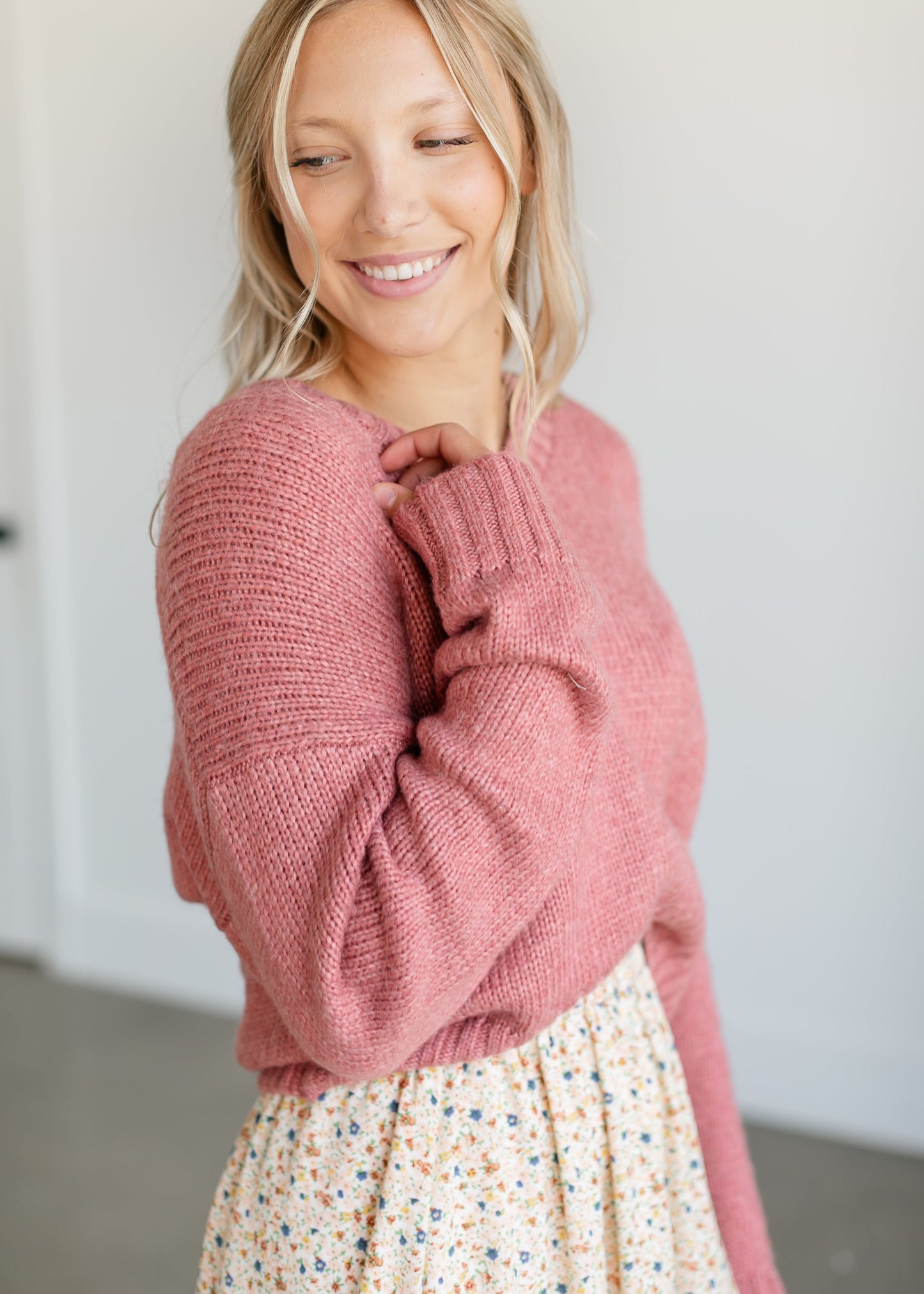 Houston Drop Shoulder Sweater FF Tops