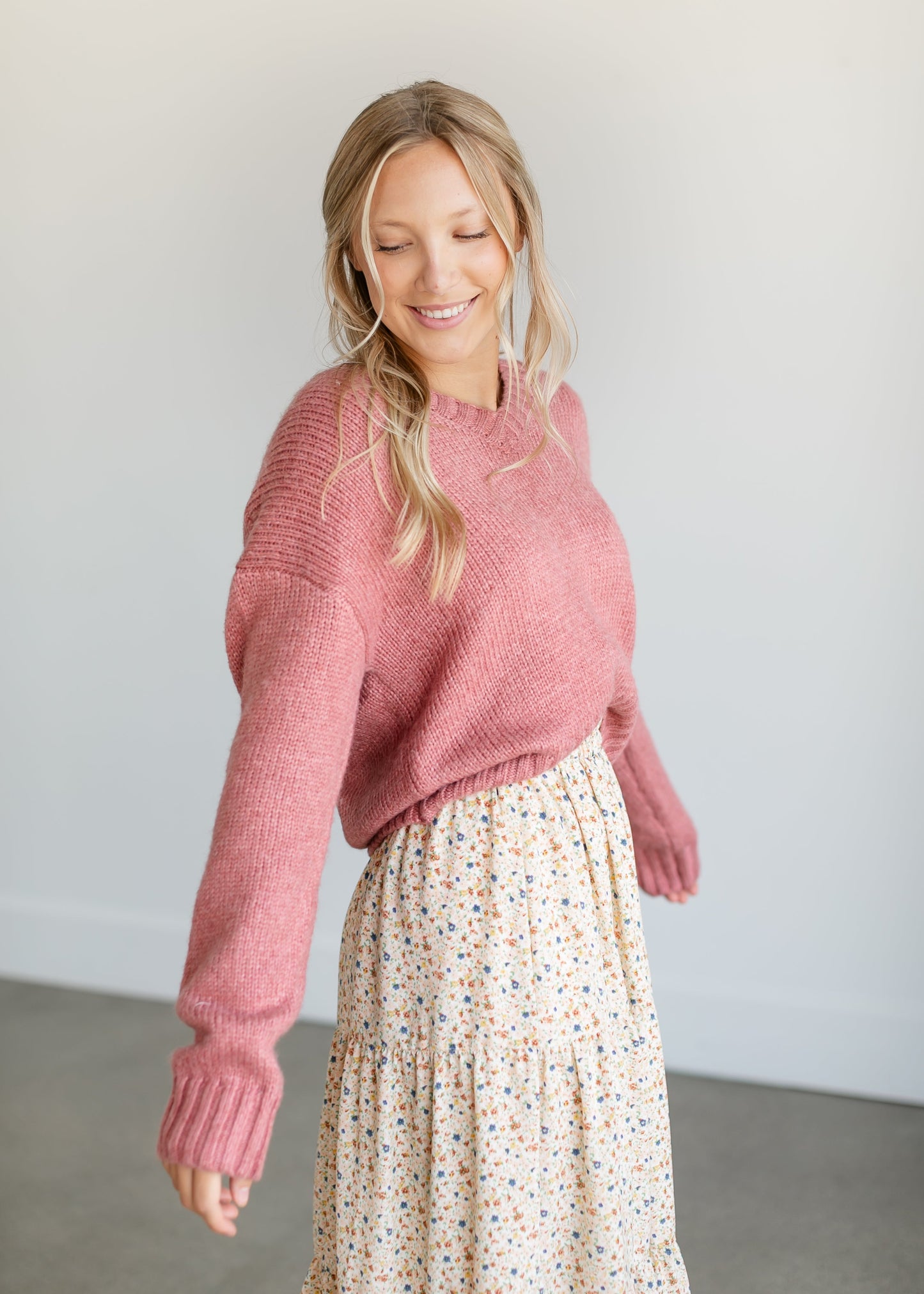 Houston Drop Shoulder Sweater FF Tops