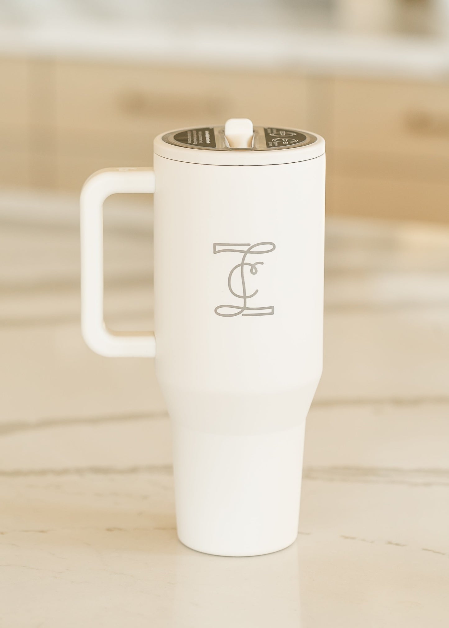 Hydrojug® Cream Traveler 40oz Tumbler Engraved Inherit Logo FF Home & Life