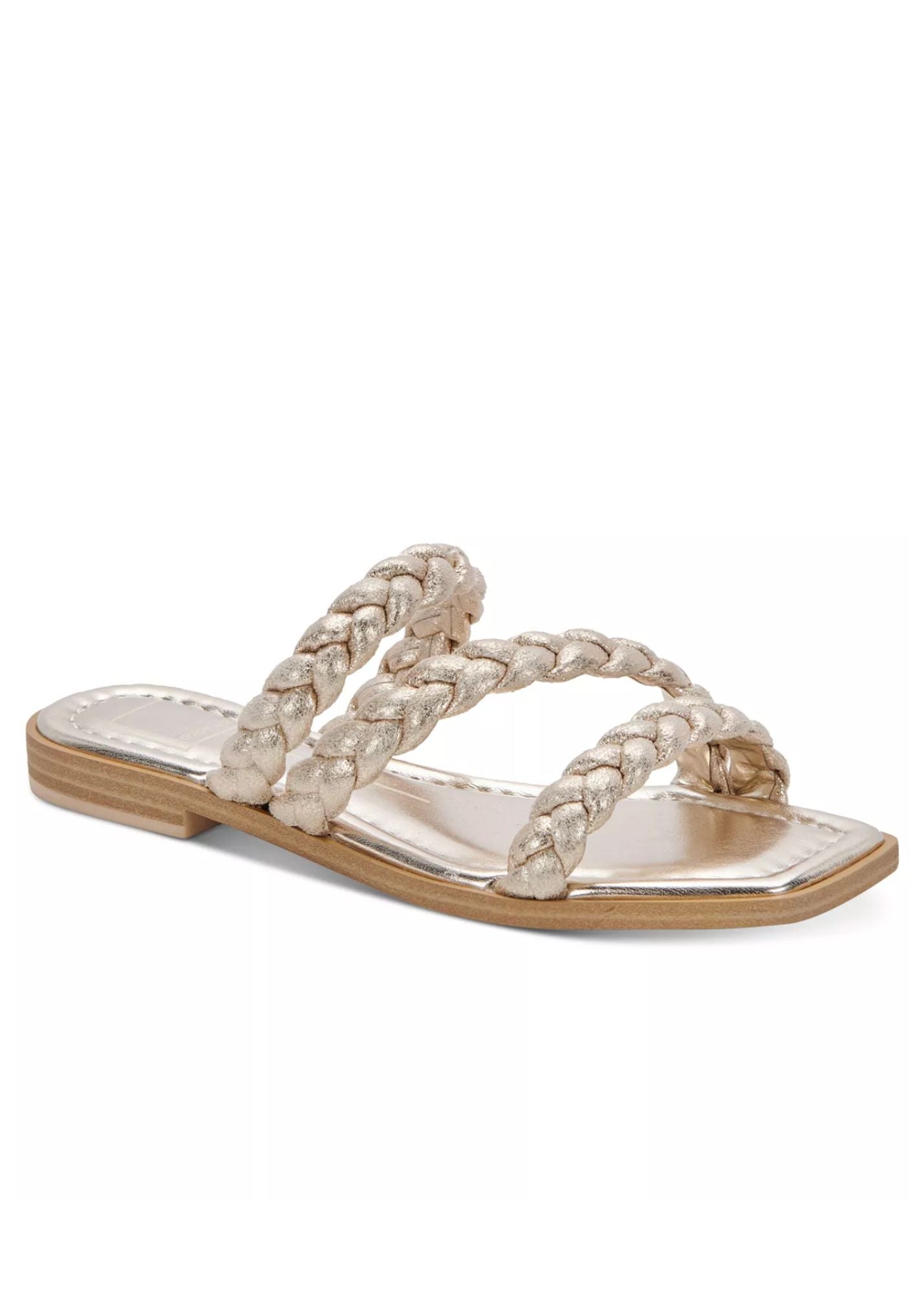 Iman Light Gold Braided Sandals - FINAL SALE Shoes