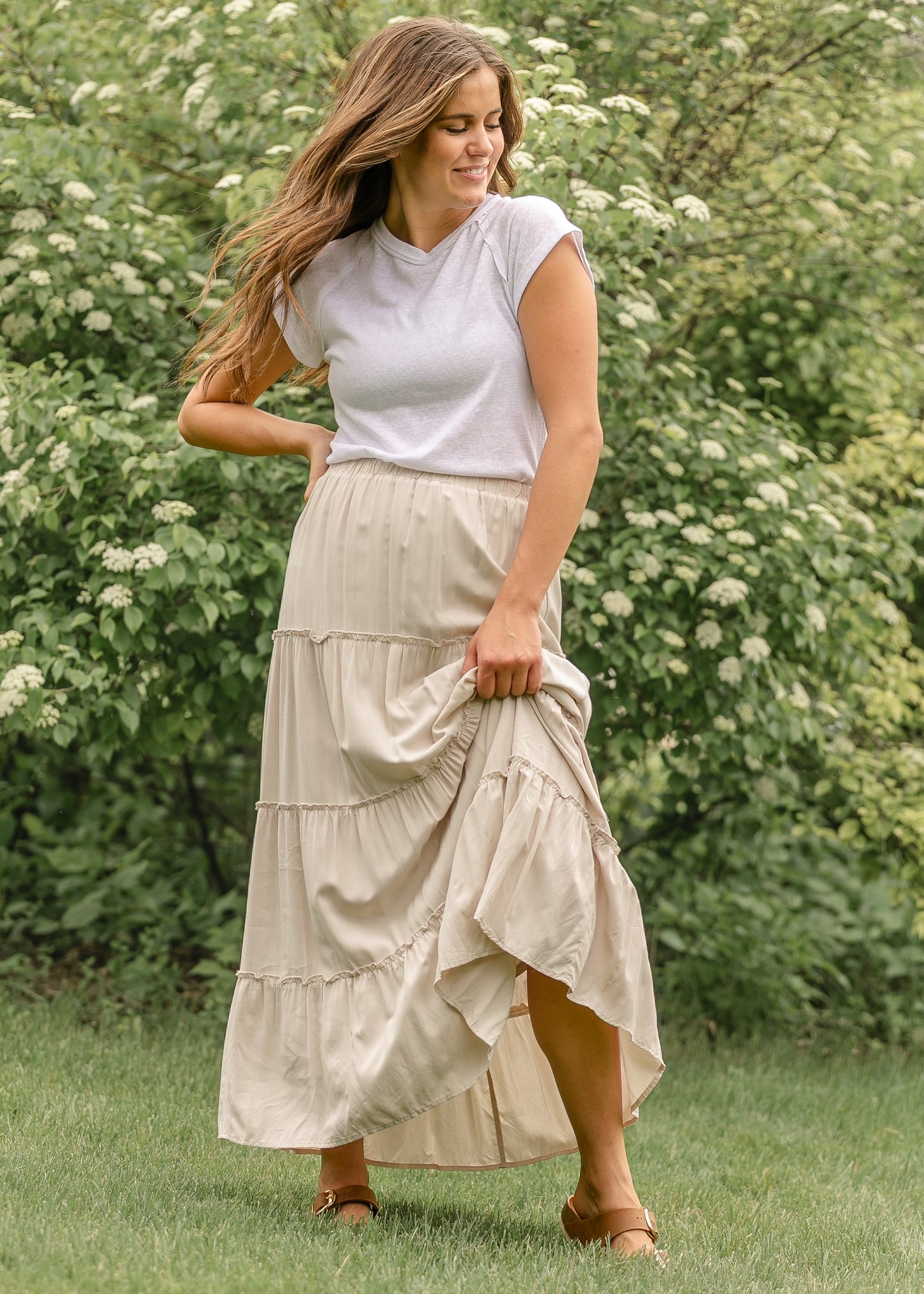 Ivy Lightweight Cap Sleeve Tee FF Tops
