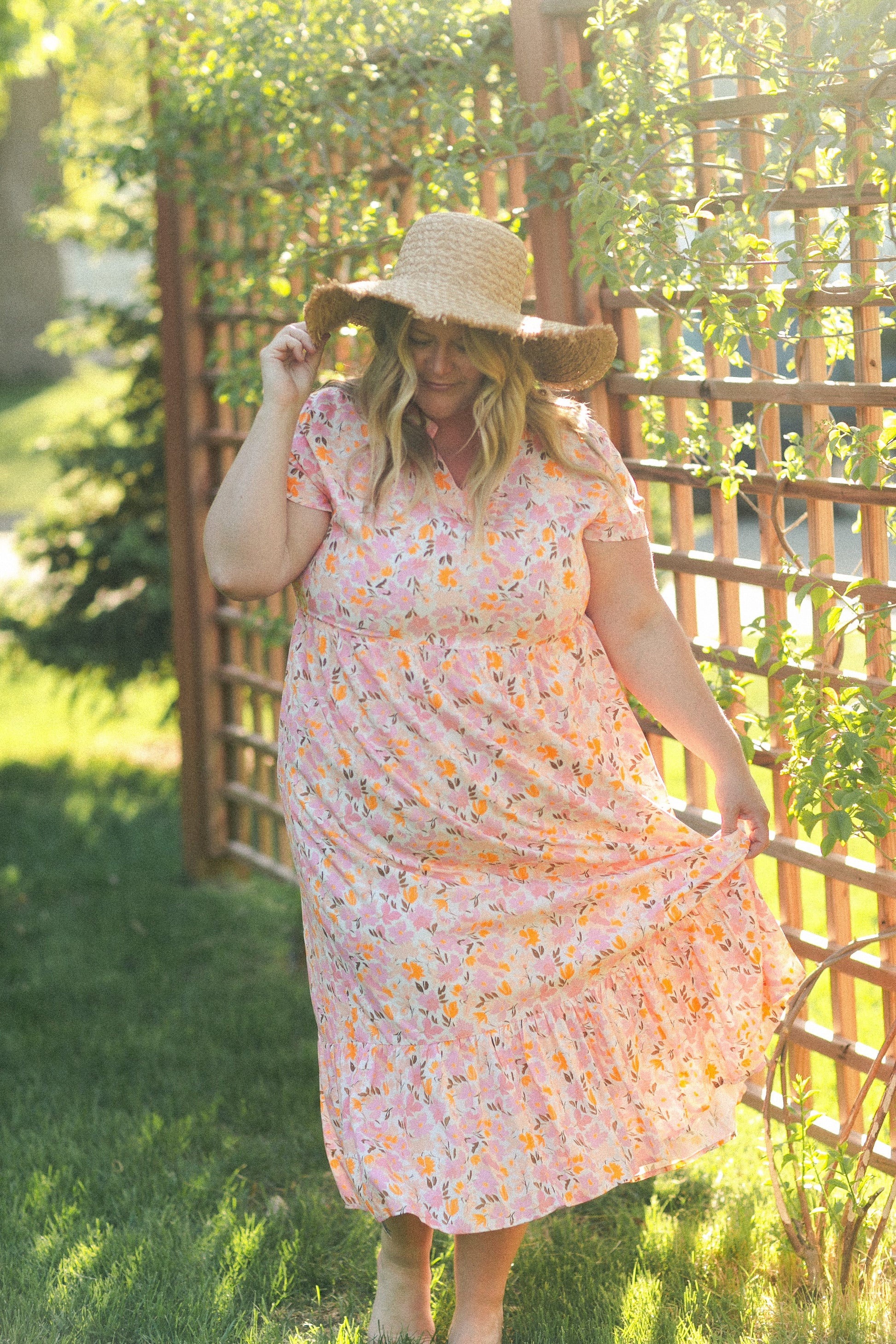 Jaydrien Floral Flutter Sleeve Maxi Dress IC Dresses