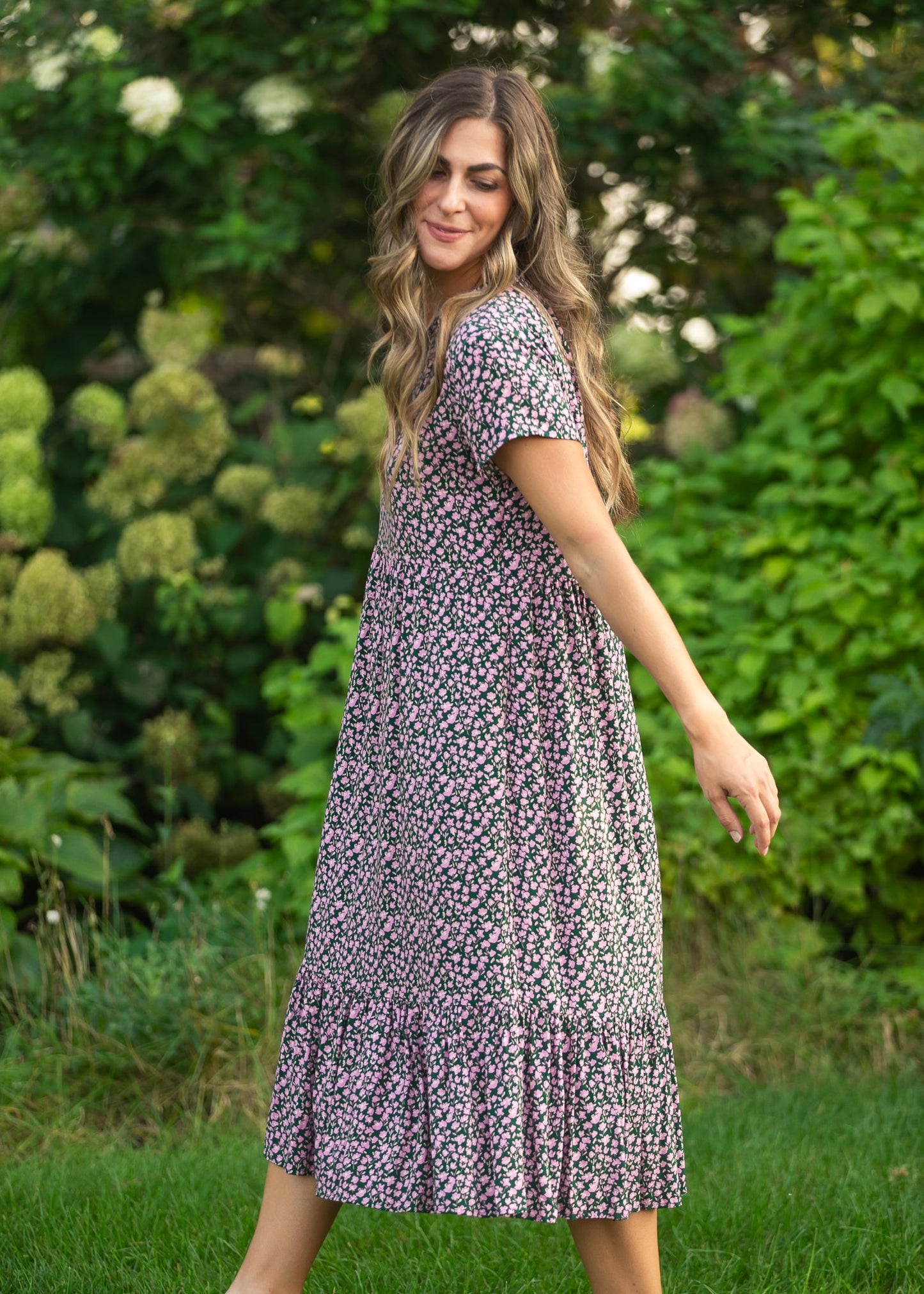 Jaydrien Short Sleeve Midi Dress IC Dresses