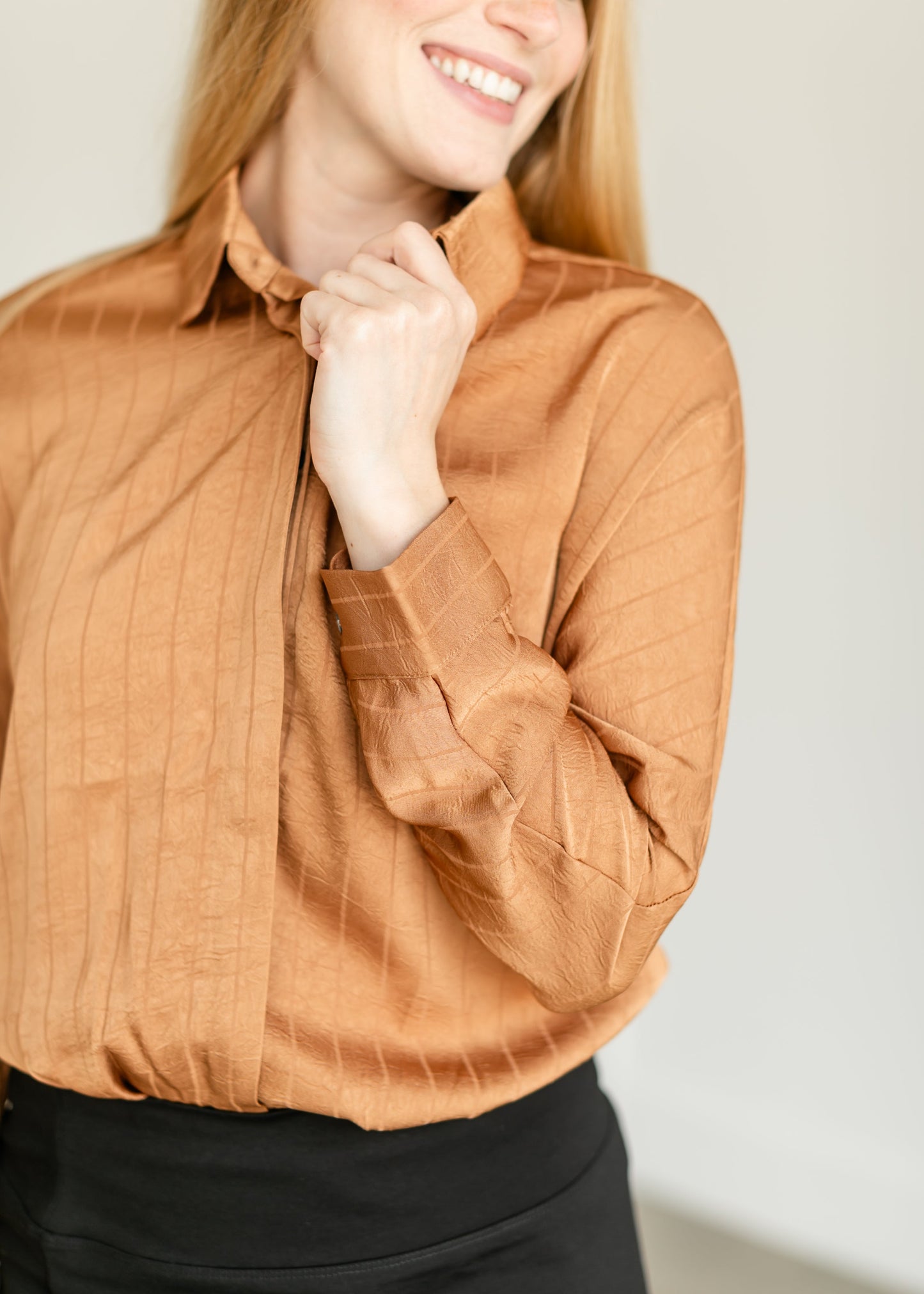 Jeanie Button Up Bodysuit Top FF Tops