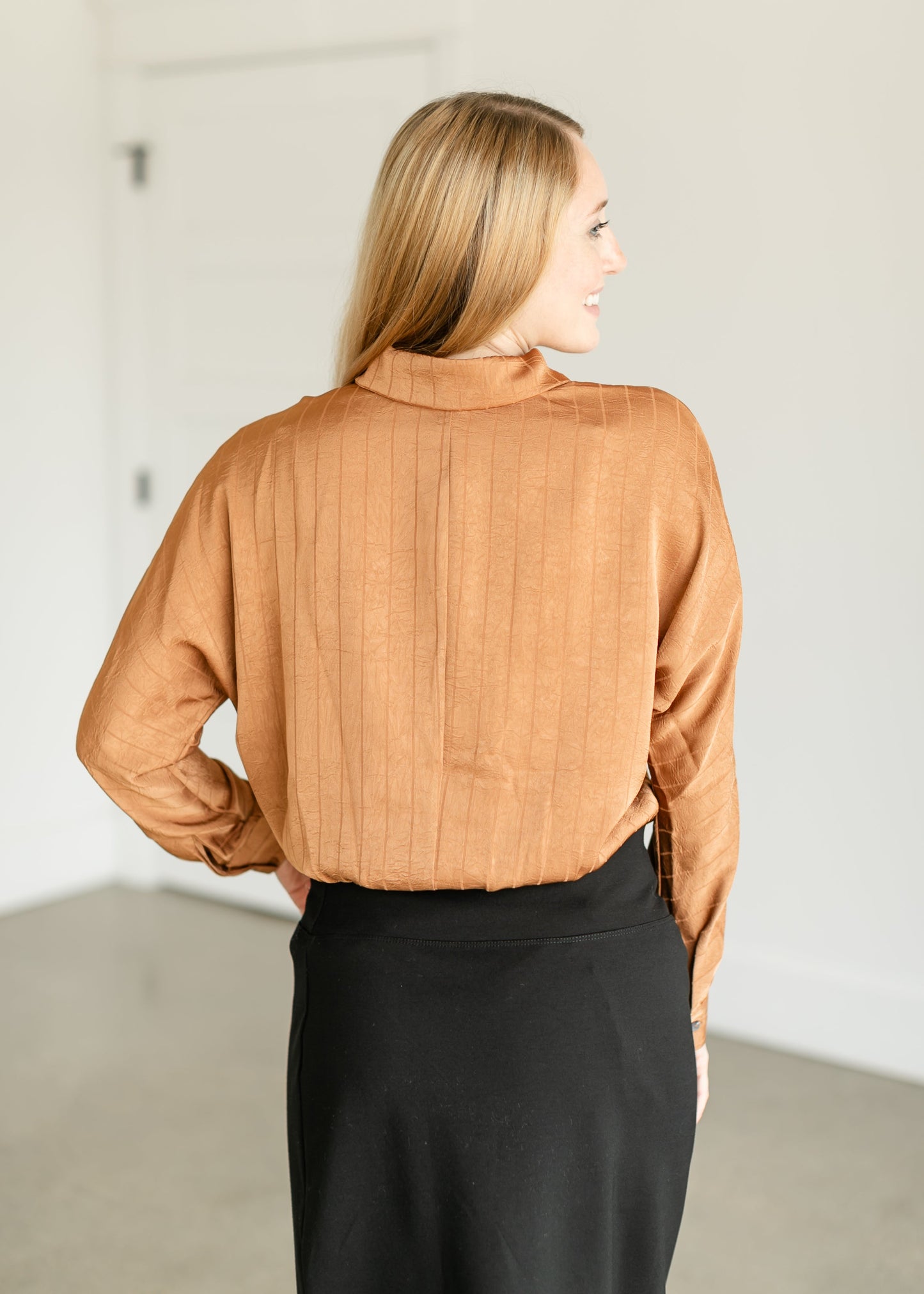 Jeanie Button Up Bodysuit Top FF Tops