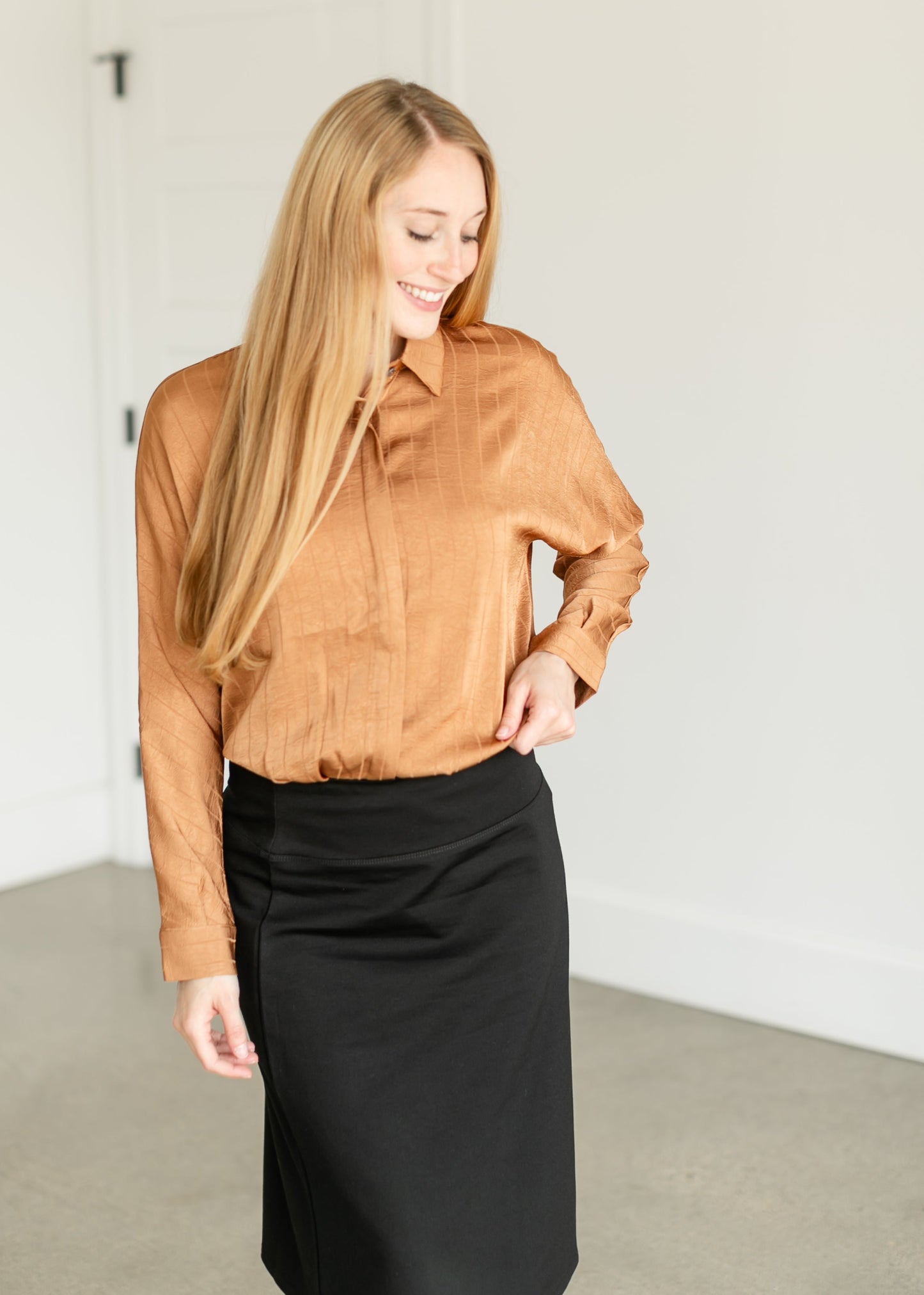 Jeanie Button Up Bodysuit Top FF Tops