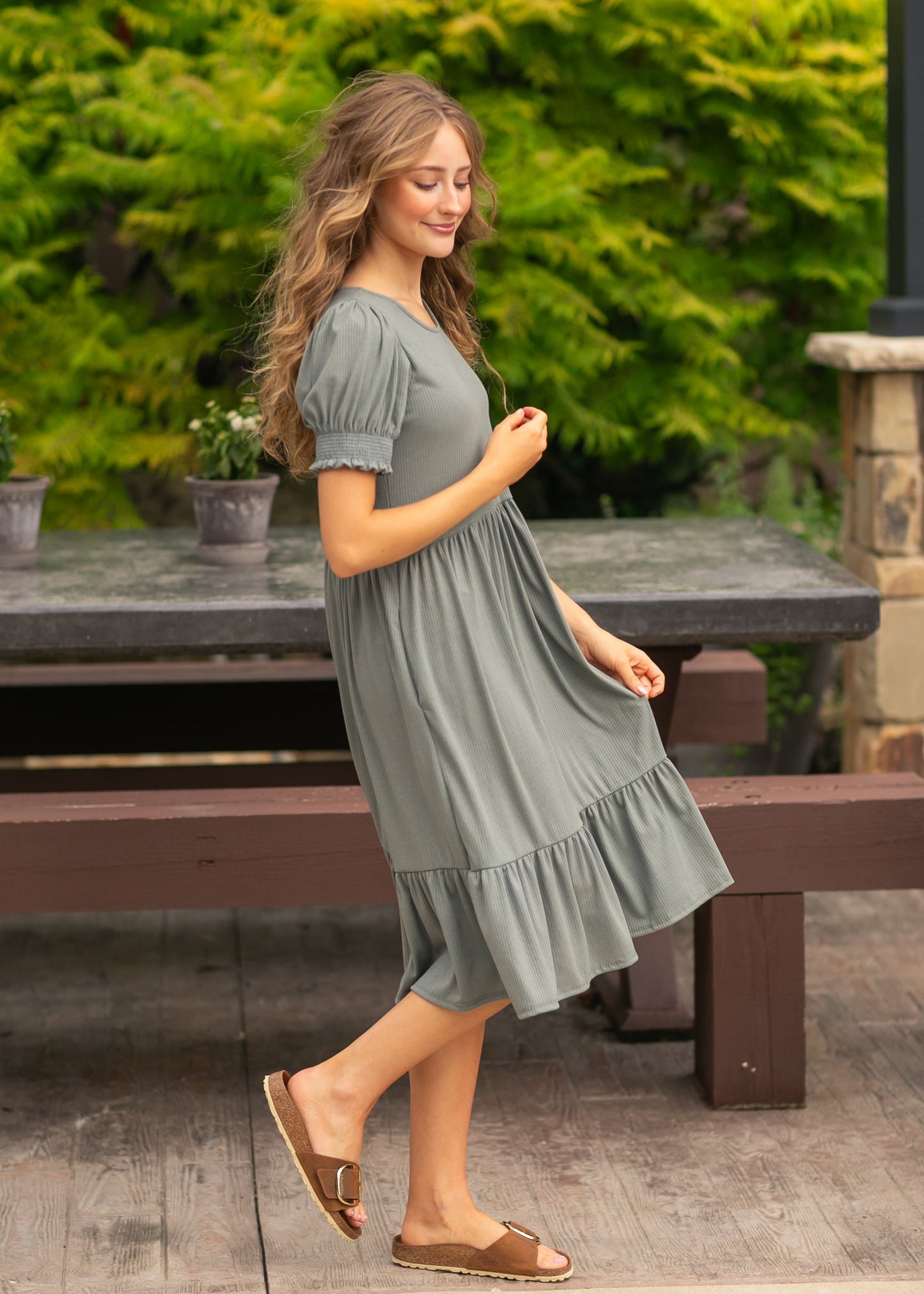 Jess Short Sleeve Midi Dress IC Dresses