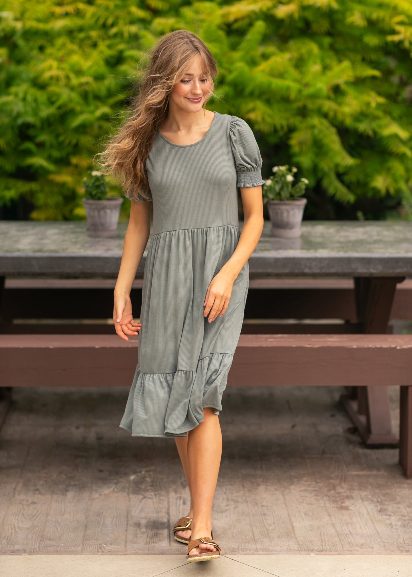 Jess Short Sleeve Midi Dress IC Dresses