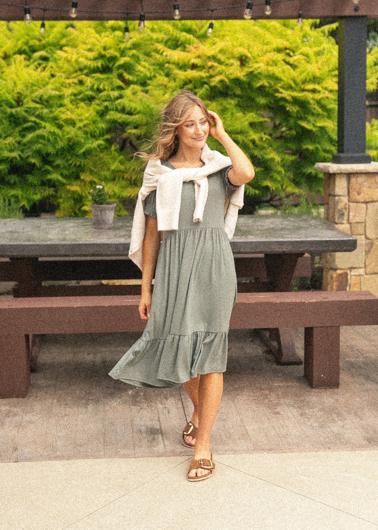 Jess Short Sleeve Midi Dress IC Dresses