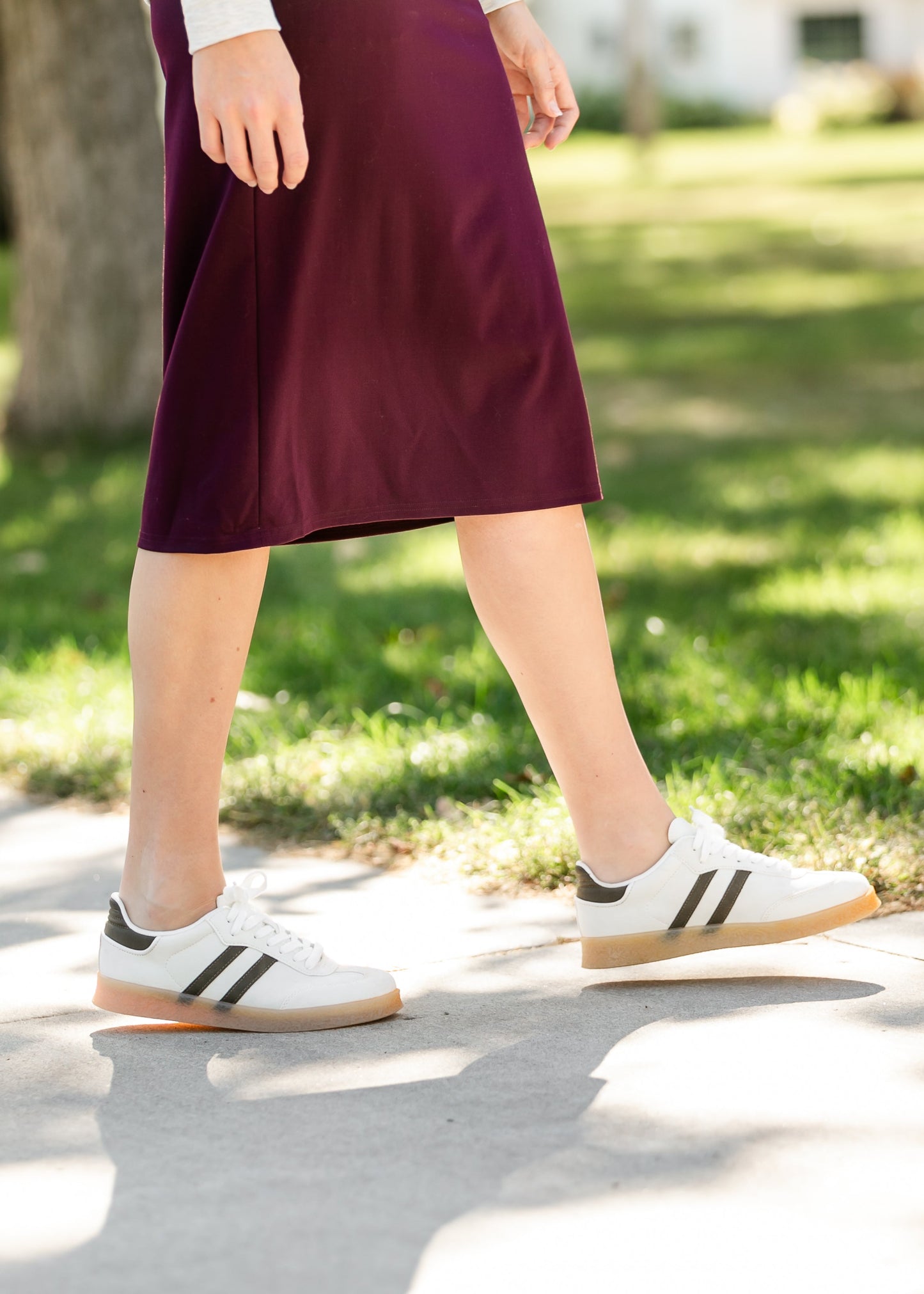 Jordan Eggplant Knit Midi Skirt IC Skirts