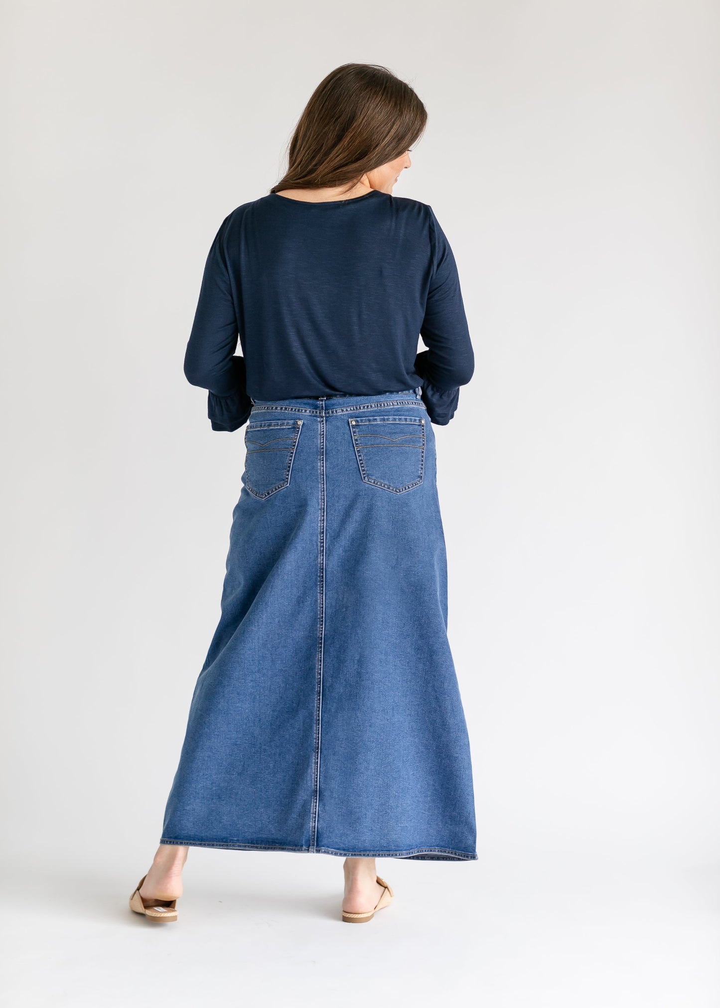 Joy A-Line Long Denim Skirt IC Skirts