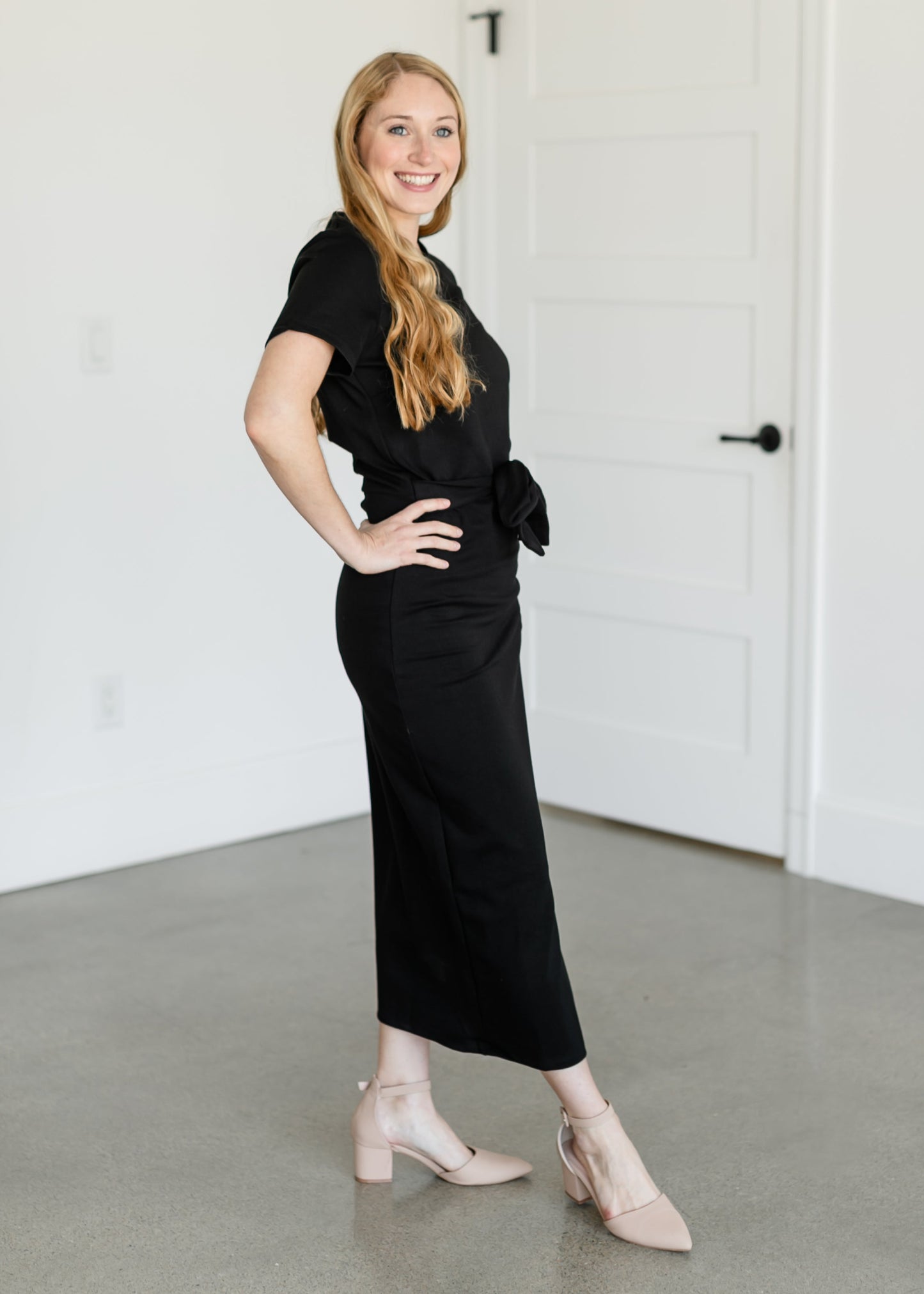 Julia Knit Belted Midi Dress - FINAL SALE IC Dresses