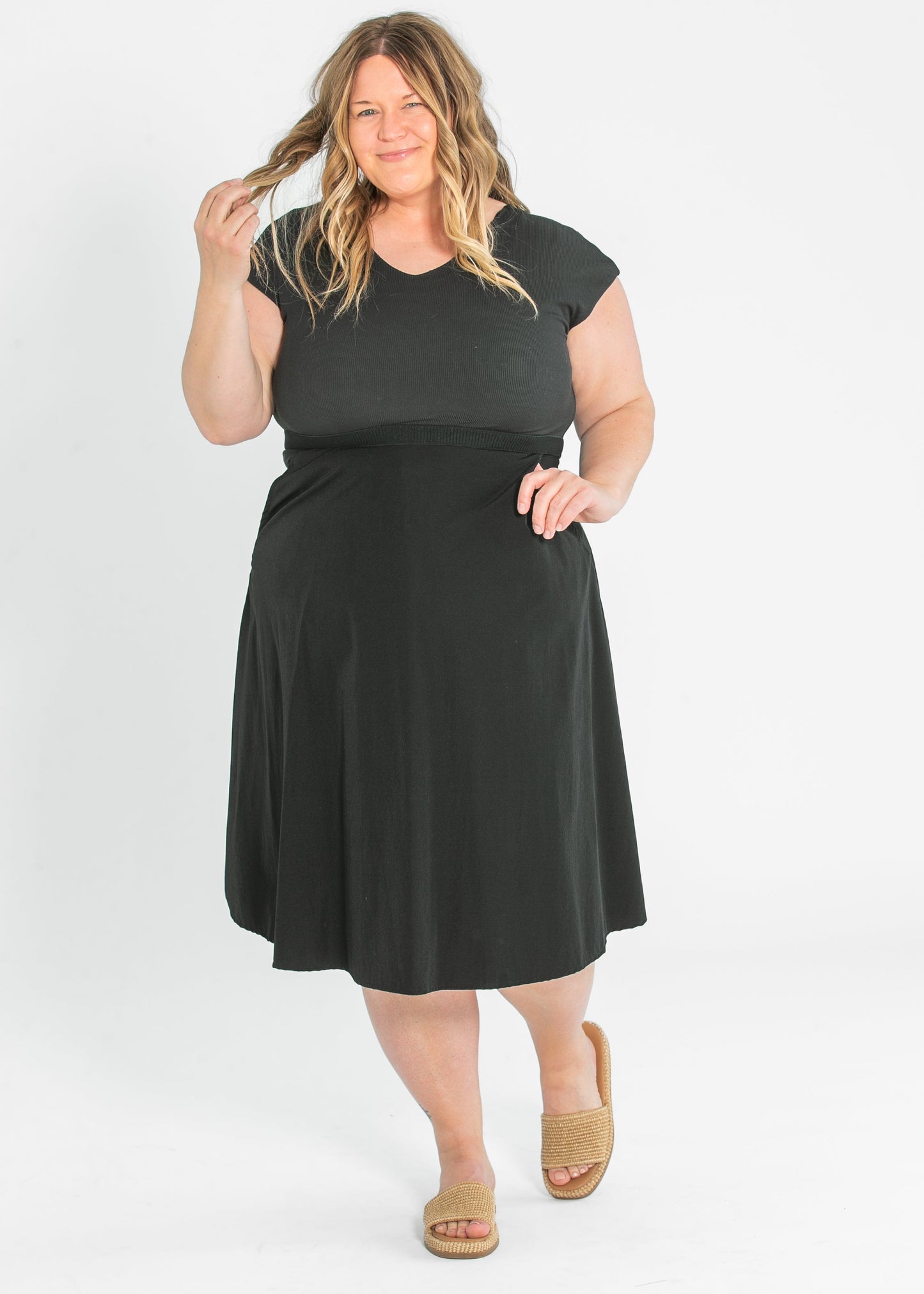 Kate Cap Sleeve Midi Dress IC Dresses