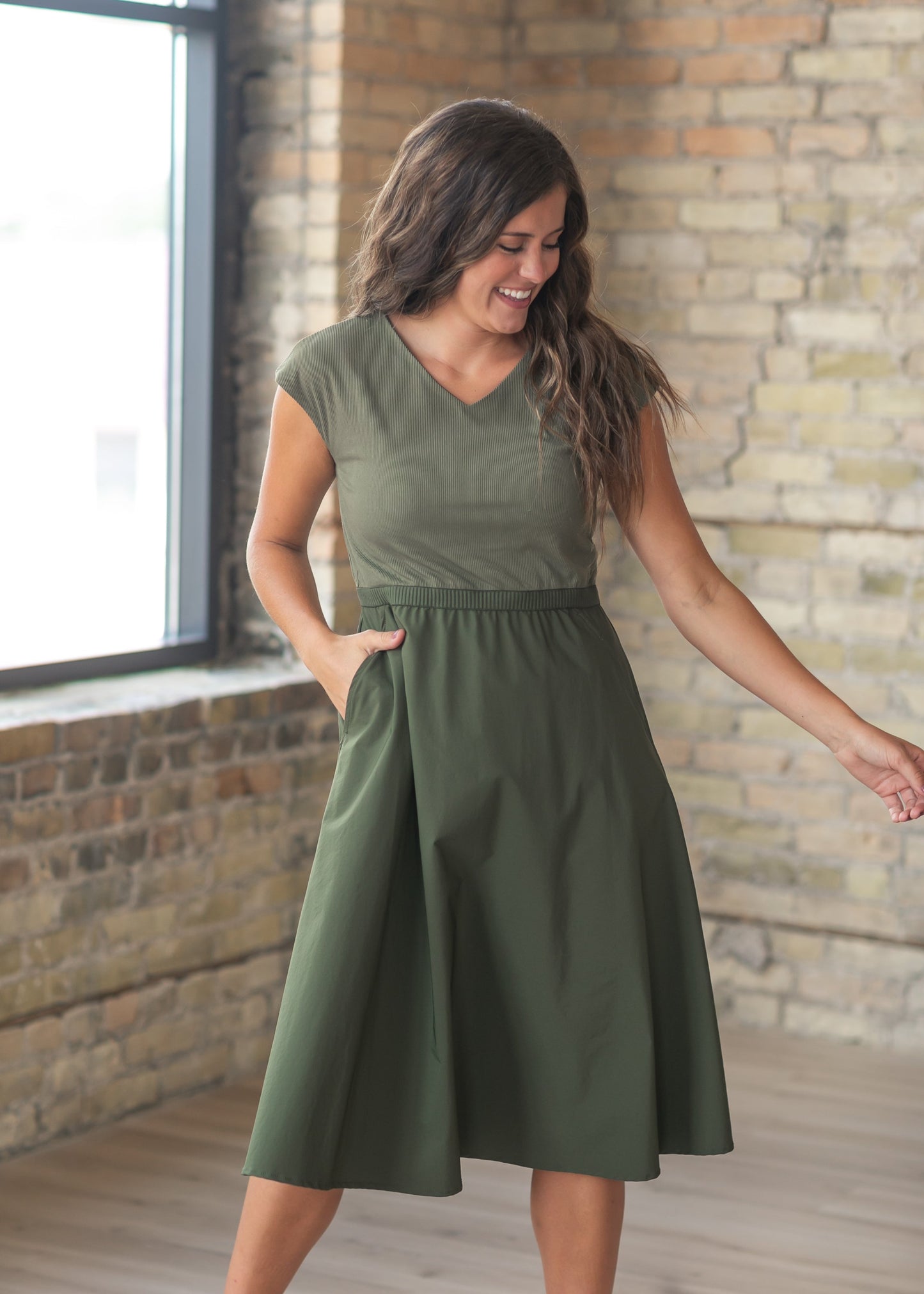 Kate Cap Sleeve Midi Dress IC Dresses