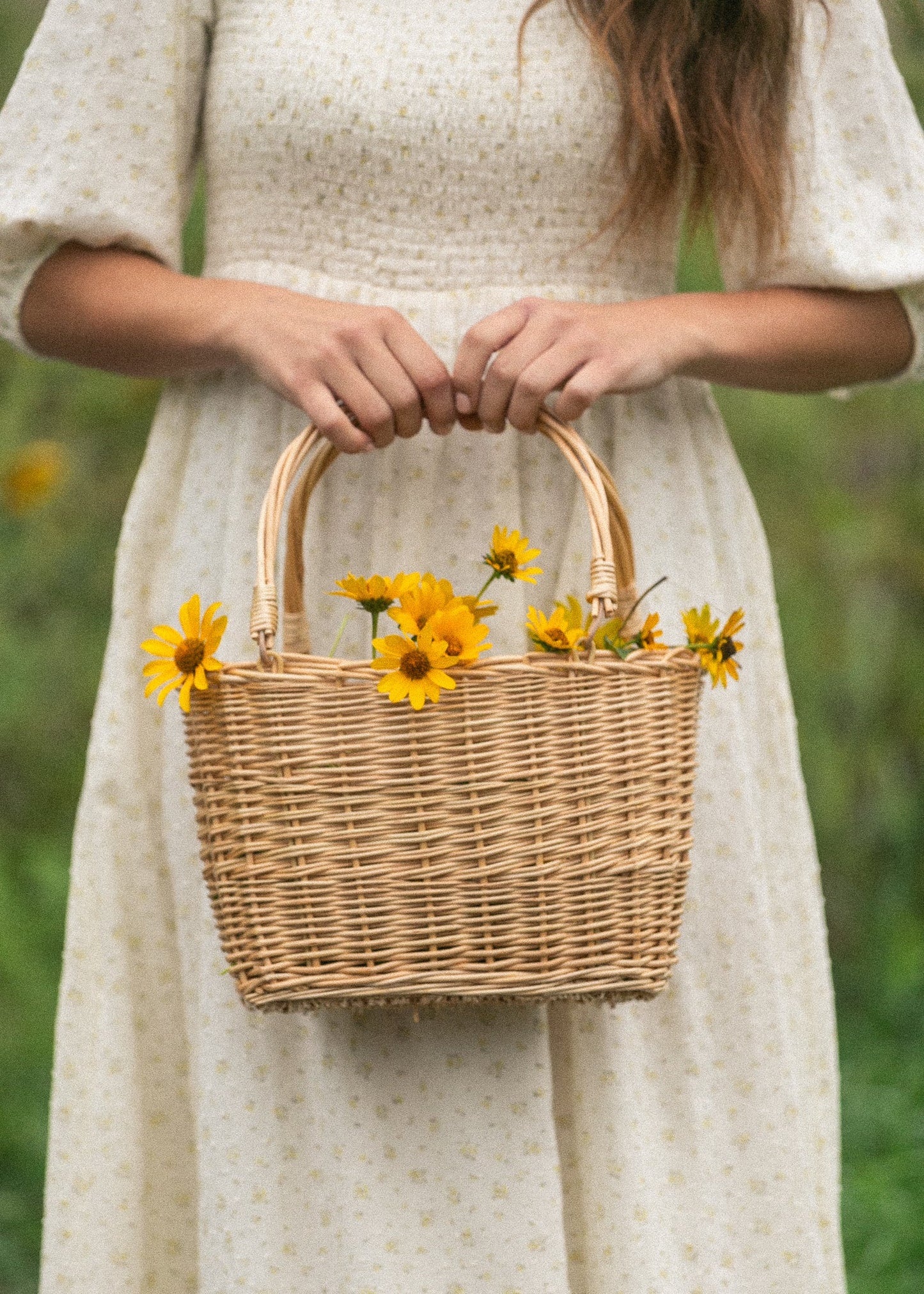 Kayleen Ivory Floral Smocked Bodice Maxi Dress IC Dresses