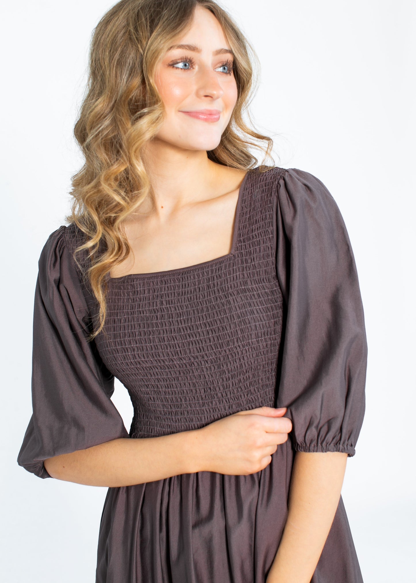 Kayleen Smocked Bodice Maxi Dress IC Dresses