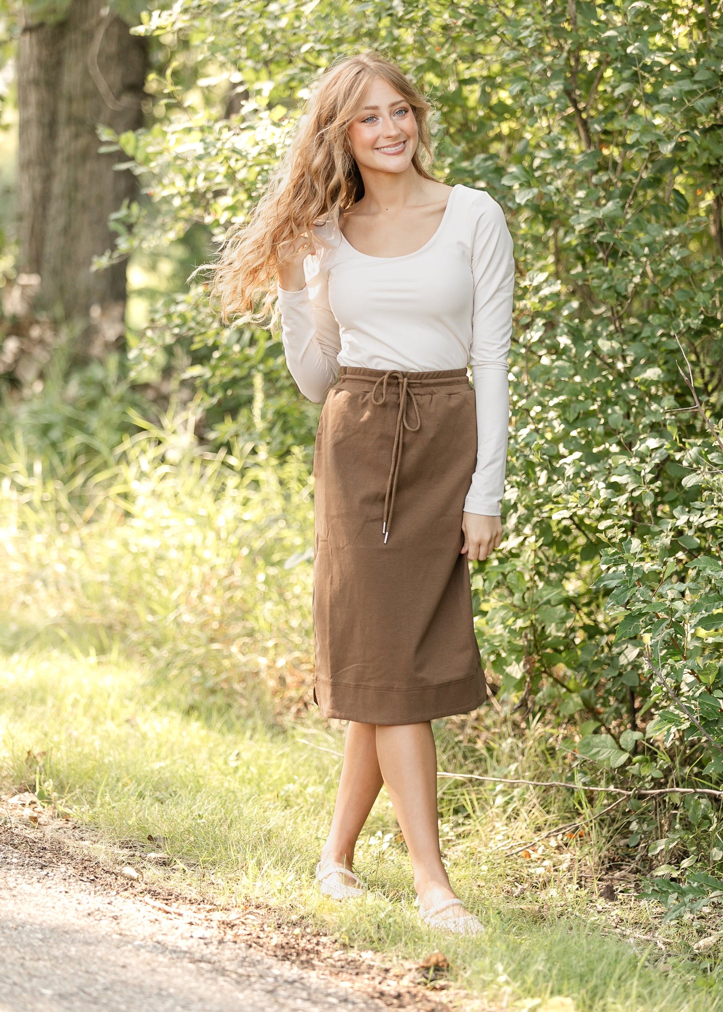 Kelly Drawstring Midi Skirt IC Skirts