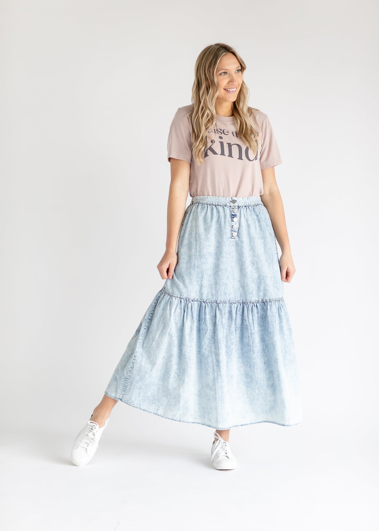 Khloe Chambray Maxi Skirt IC Skirts