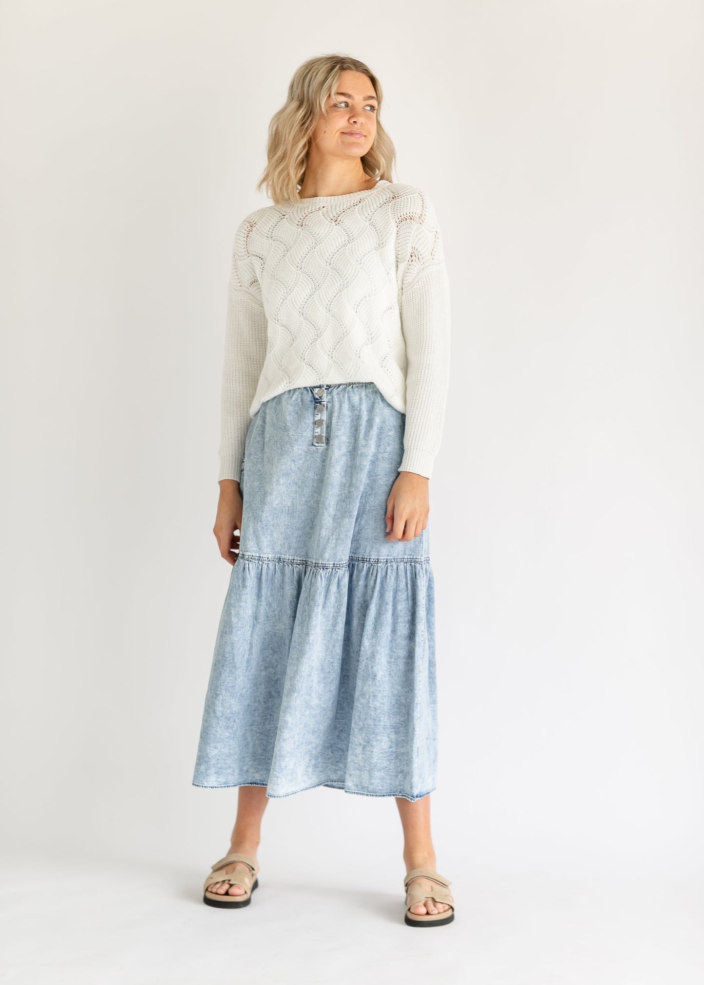 Khloe Chambray Maxi Skirt IC Skirts