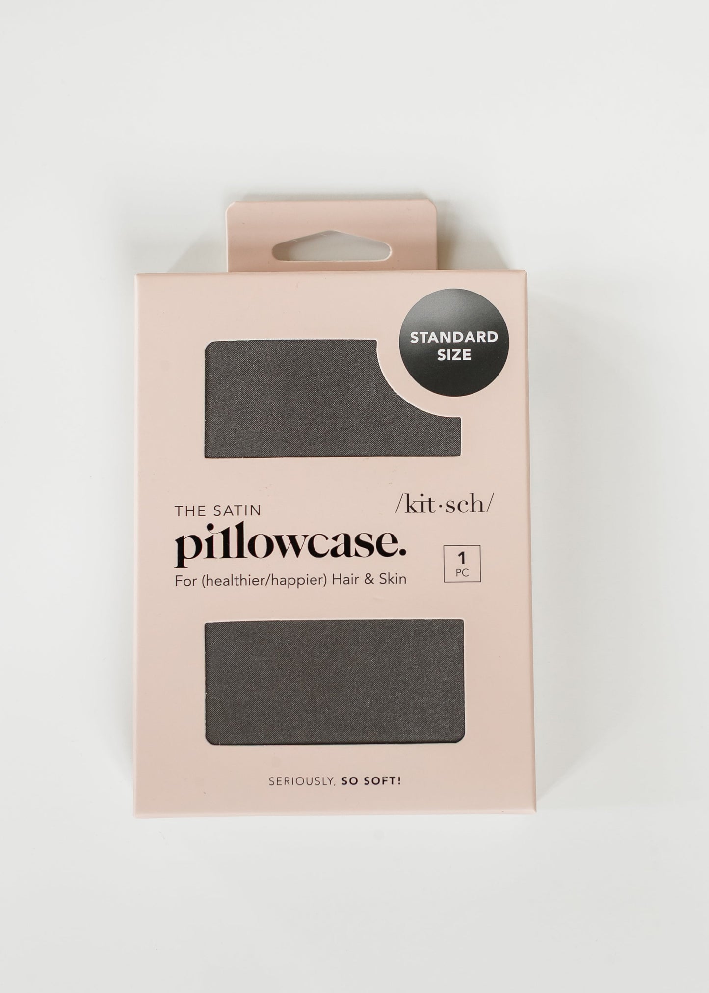 Kitsch™ Satin Standard Size Pillowcase Gifts Charcoal