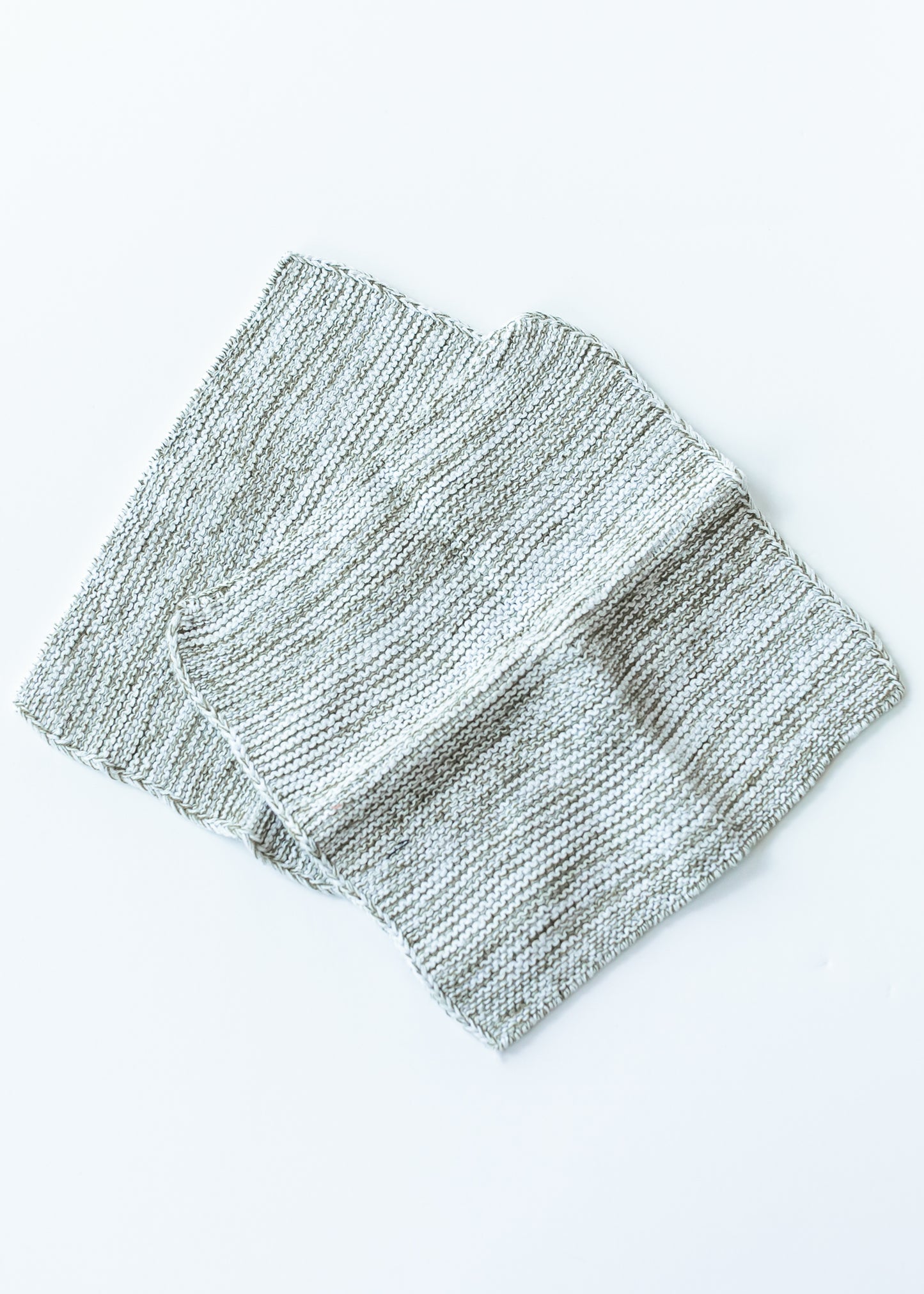 Knit Dishcloths Set of 2 FF Home + Lifestyle Olive