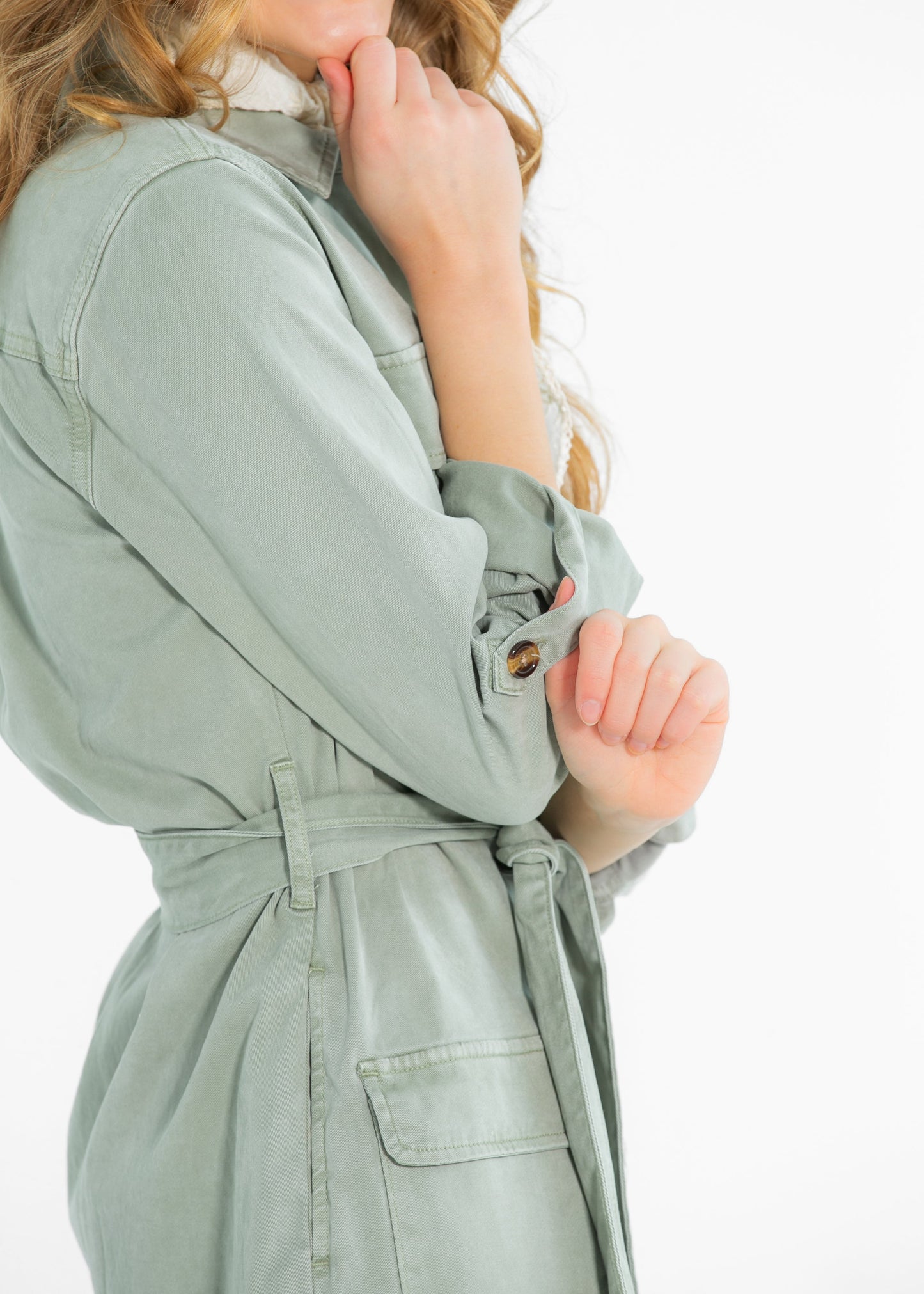 Kut from the Kloth® Alva Cargo Belted Midi Dress FF Dresses