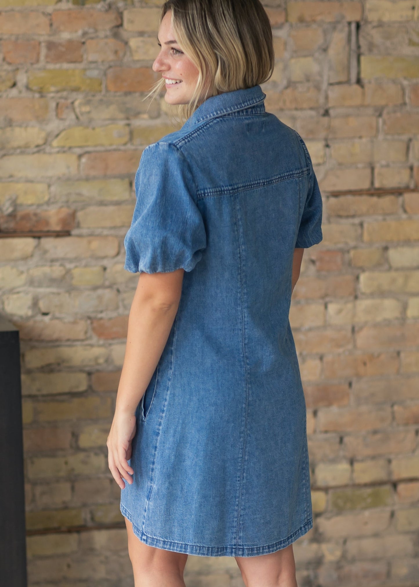 Kut from the Kloth® Blanca Denim Shirt Dress FF Dresses