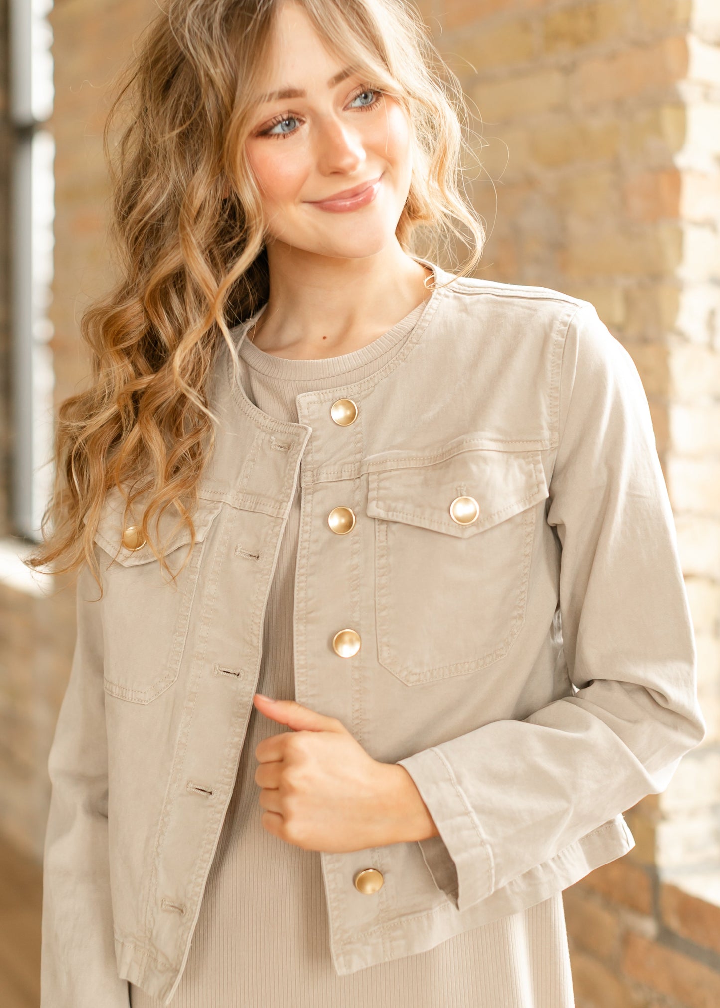 KUT from the Kloth® Camille Button Front Jacket FF Tops