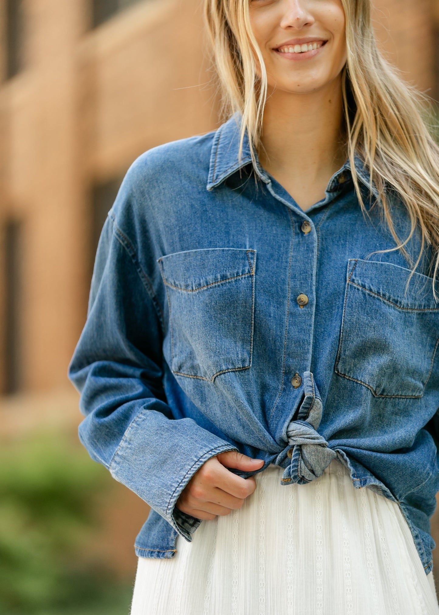 KUT from the Kloth® Gertie Button Front Top FF Layering Essentials