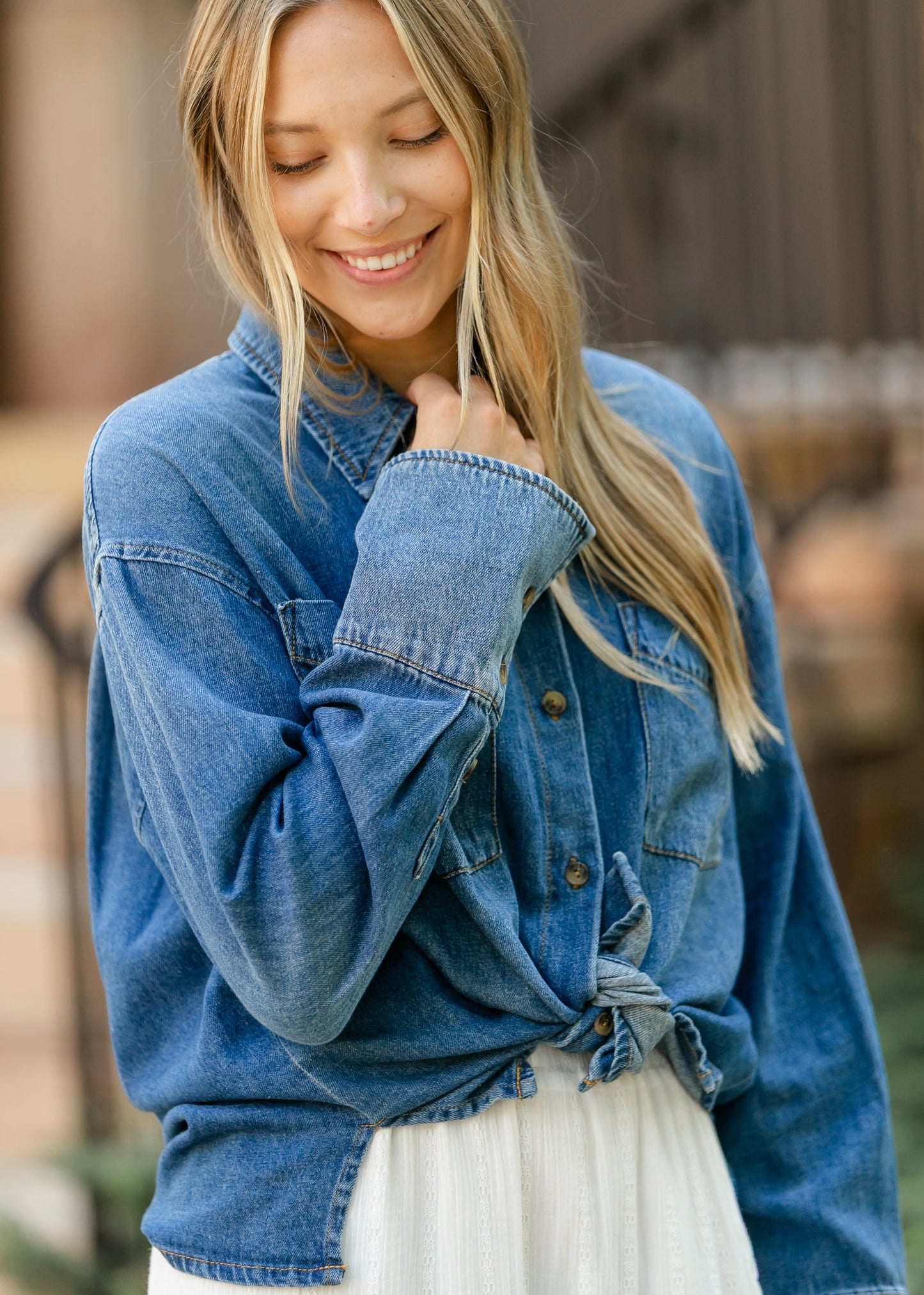 KUT from the Kloth® Gertie Button Front Top FF Layering Essentials