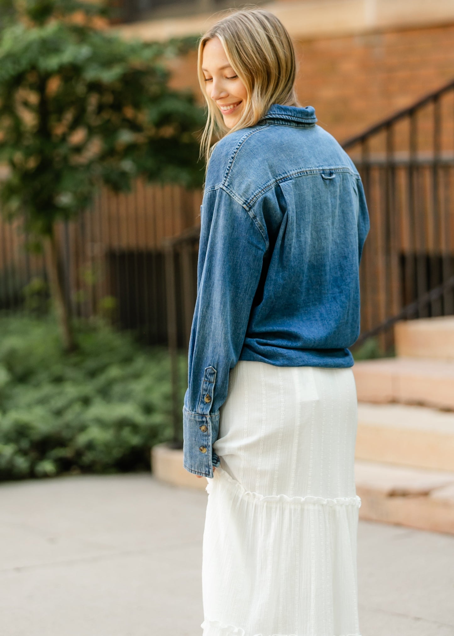 KUT from the Kloth® Gertie Button Front Top FF Layering Essentials