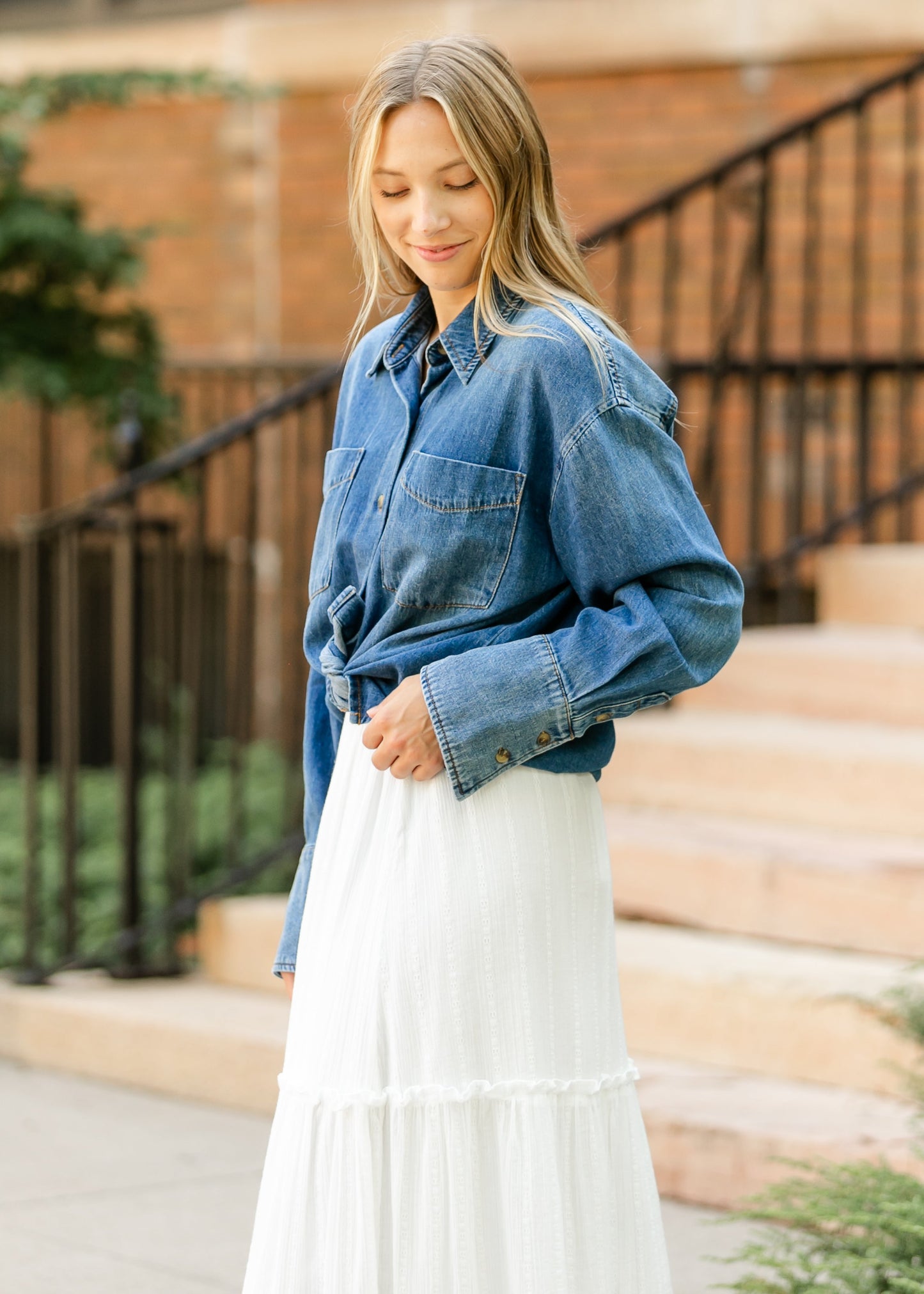 KUT from the Kloth® Gertie Button Front Top FF Layering Essentials