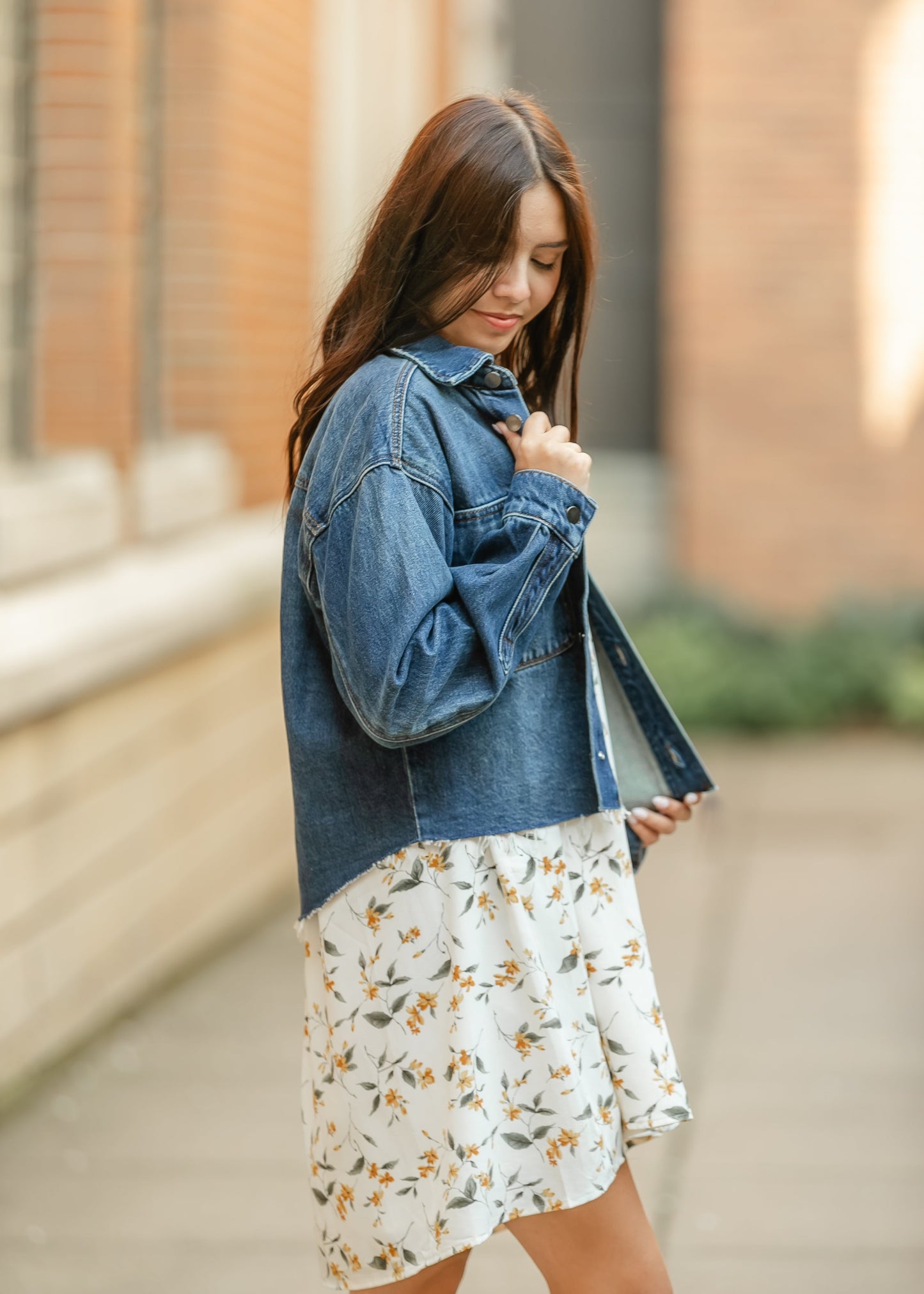 Kut from the Kloth® Lana Raw Hem Denim Jacket FF Tops