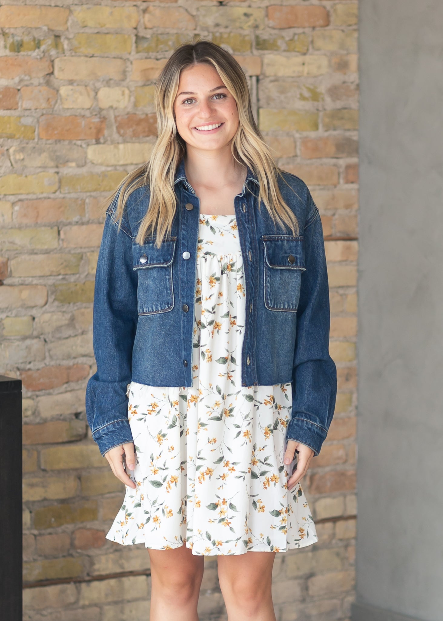 kut from the kloth denim dress Ruth Denim Dress in Smiling Wash
