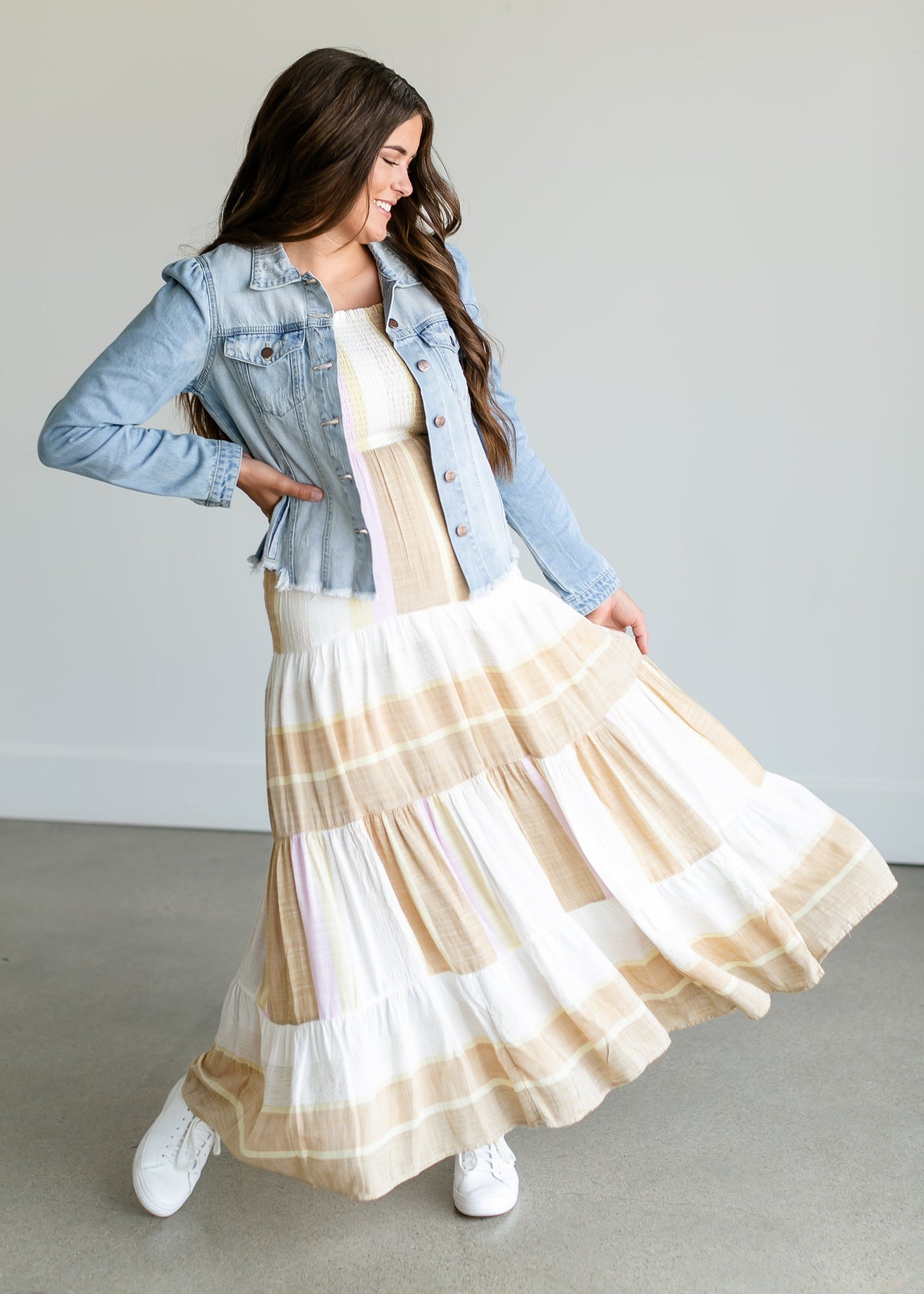 Kyara Smocked Sleeveless Maxi Dress FF Dresses