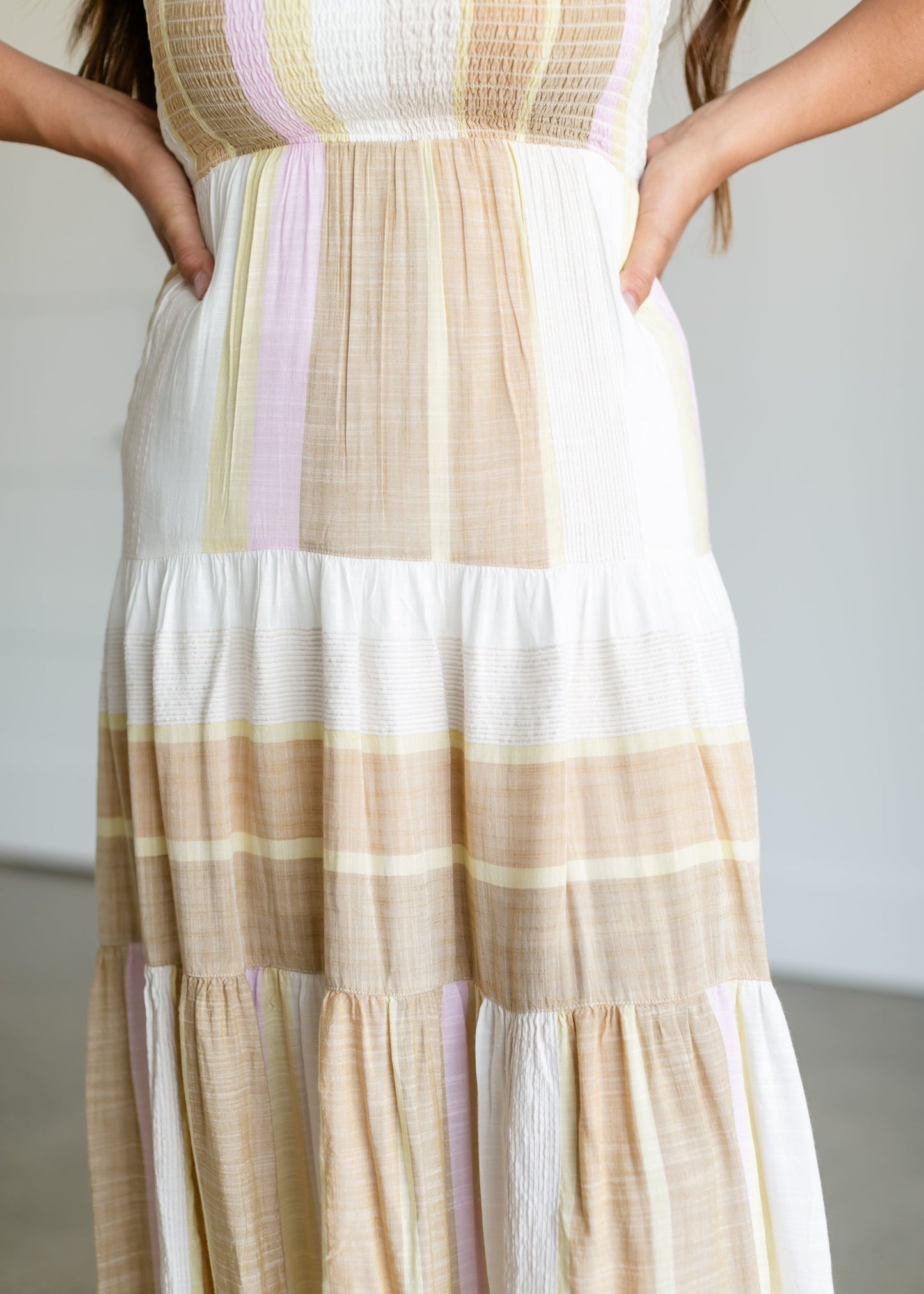 Kyara Smocked Sleeveless Maxi Dress FF Dresses